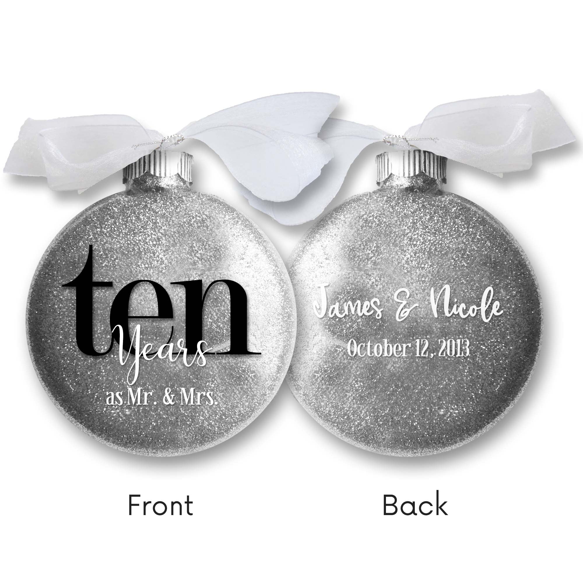 10th wedding deals anniversary ornament