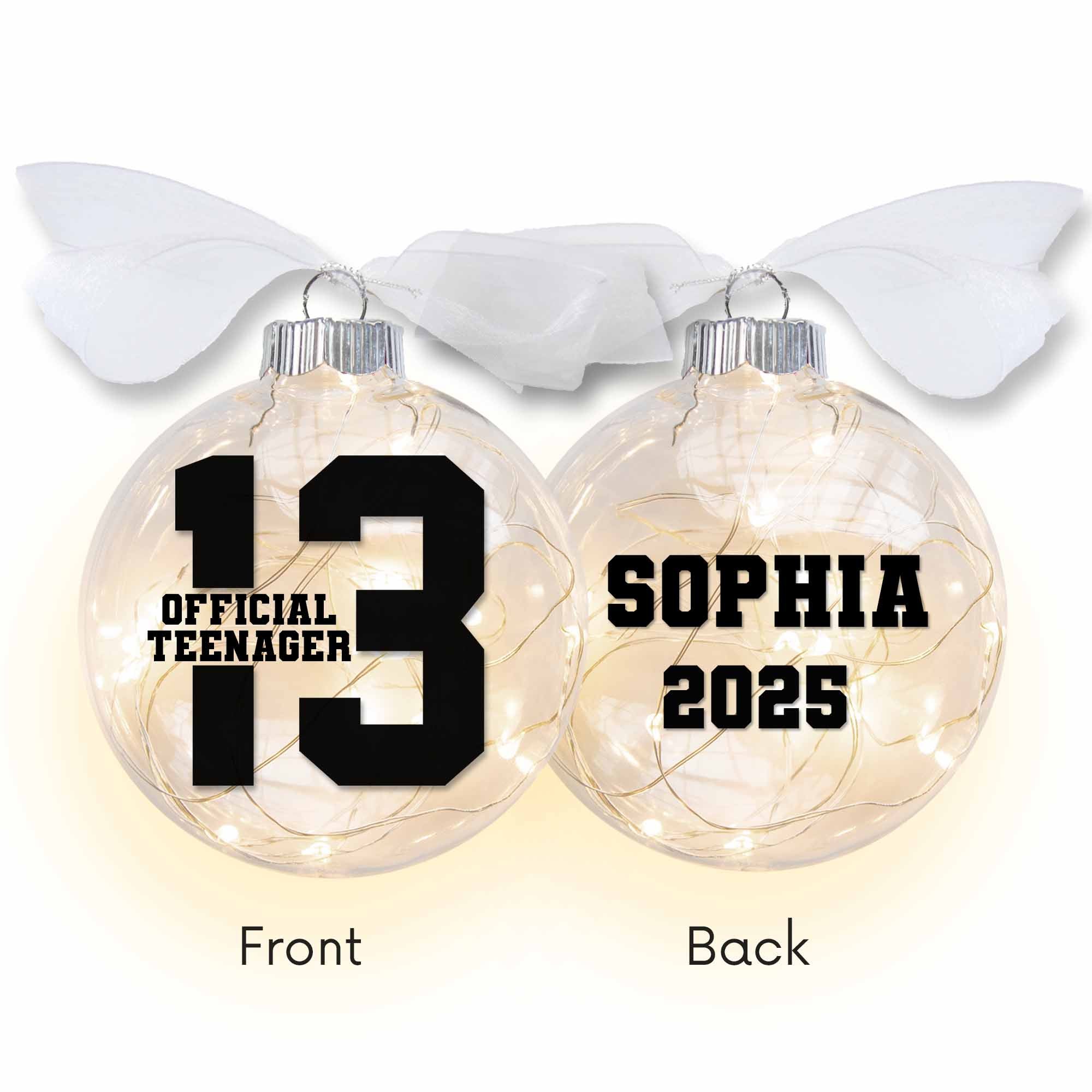 Personalized Lighted Birthday Ornament – Milestone Keepsake