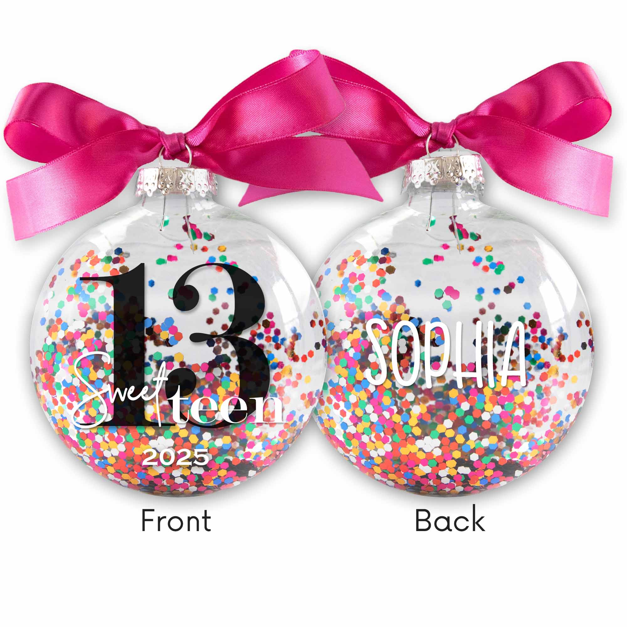 Personalized Confetti Birthday Ornament – Milestone Keepsake - Firefly Wishes