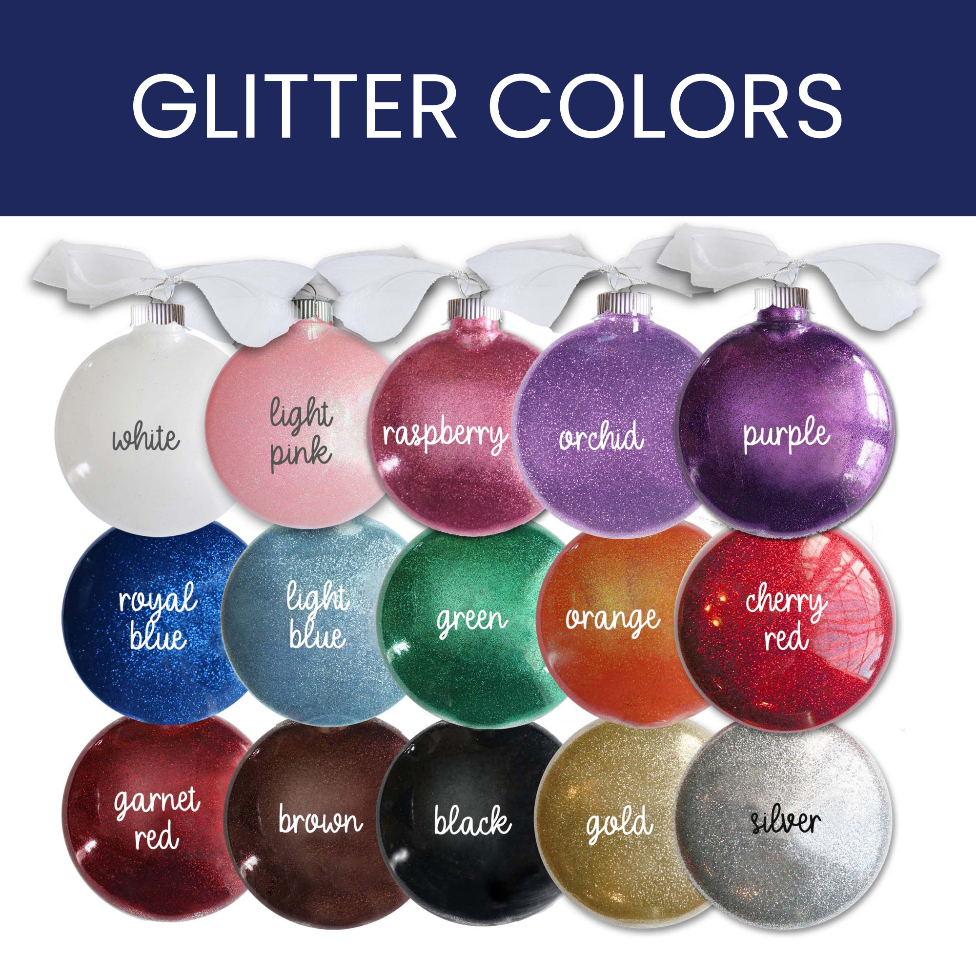Personalized 80th Birthday Glitter Christmas Ornament - Custom Name & Year - Firefly Wishes