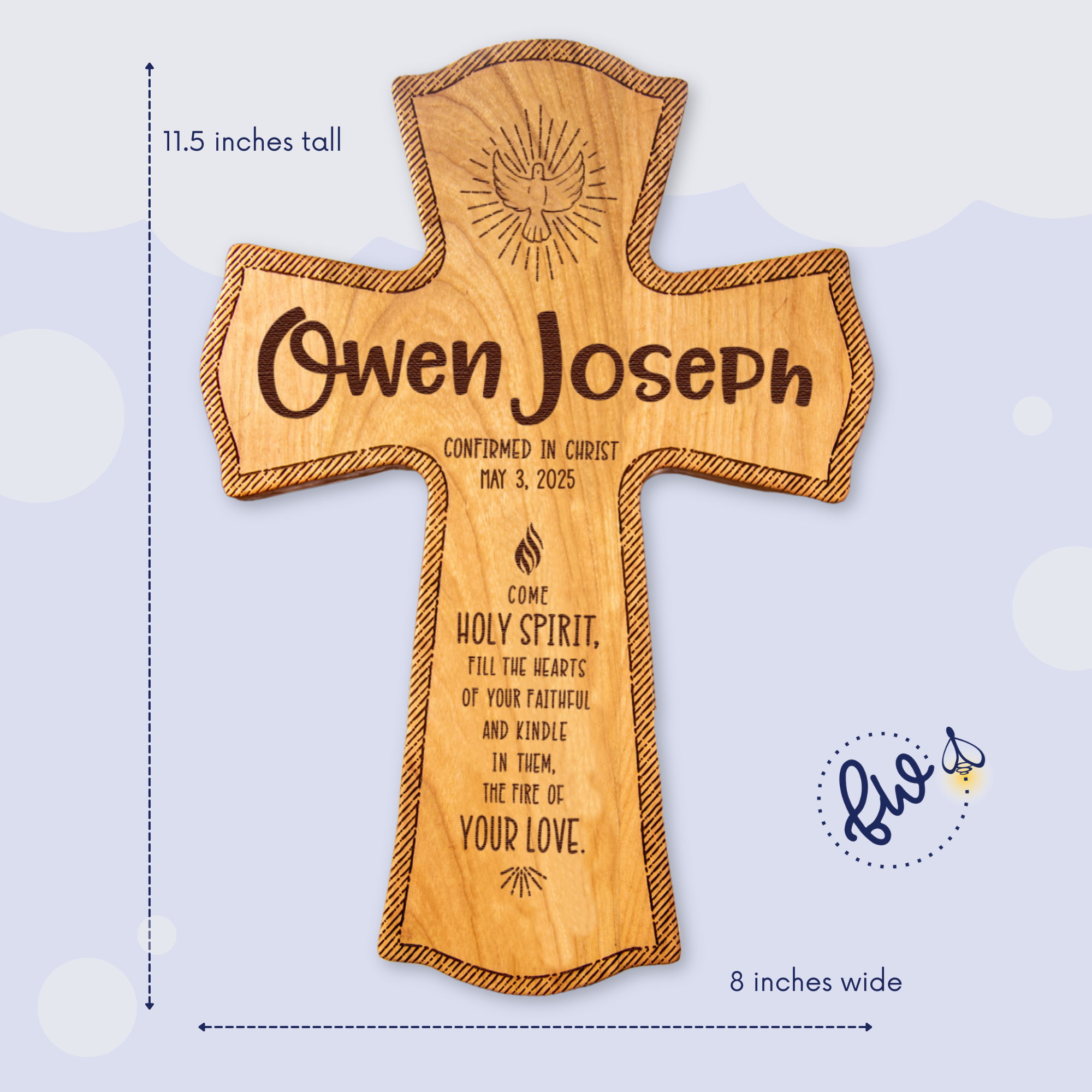 Confirmation Personalized Wood Cross - Engraved Religious Keepsake Gift