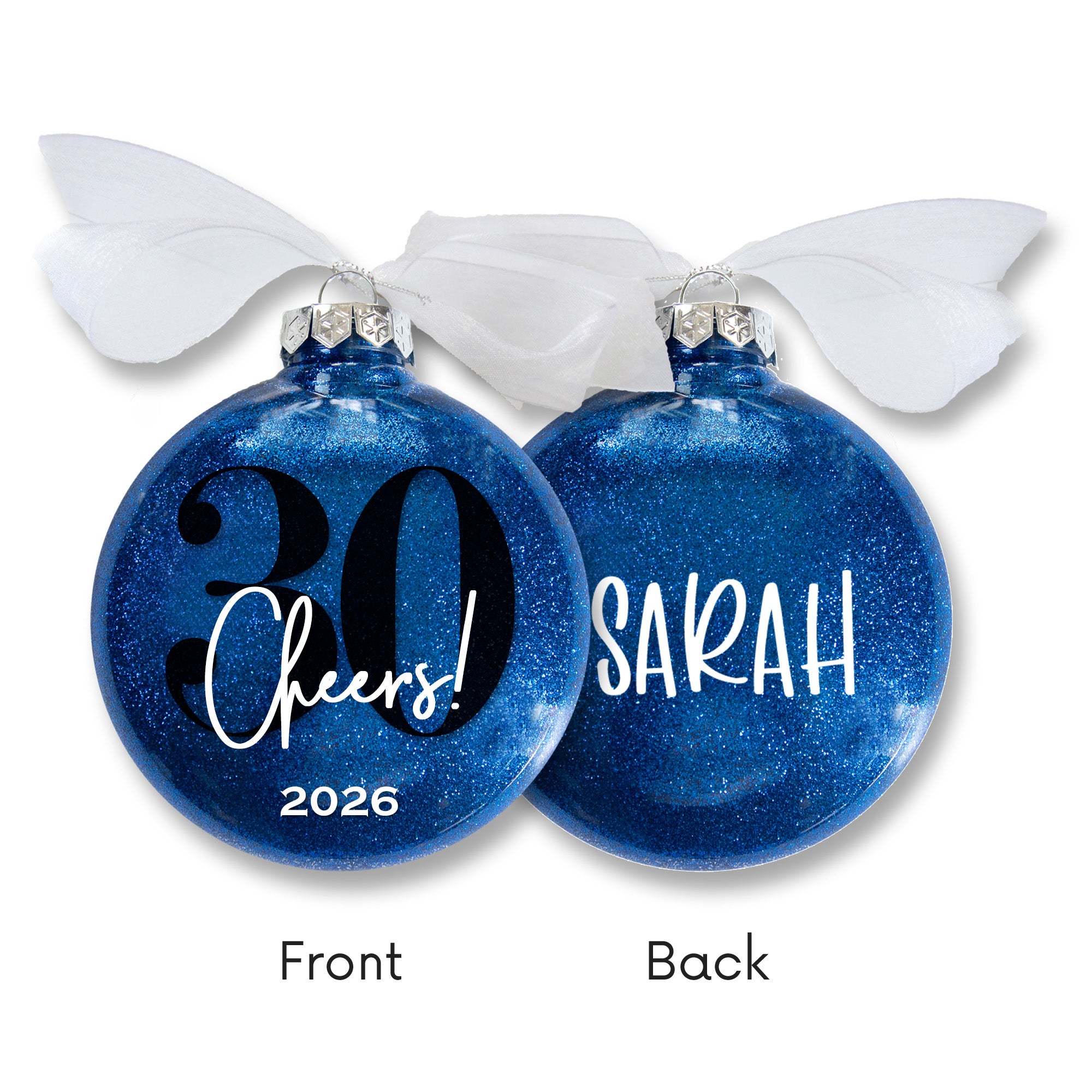 Personalized Glitter Birthday Ornament – Milestone Keepsake