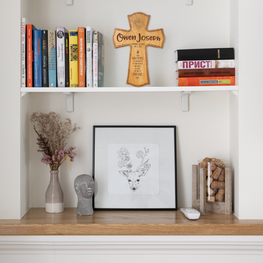 Confirmation Personalized Wood Cross - Engraved Religious Keepsake Gift