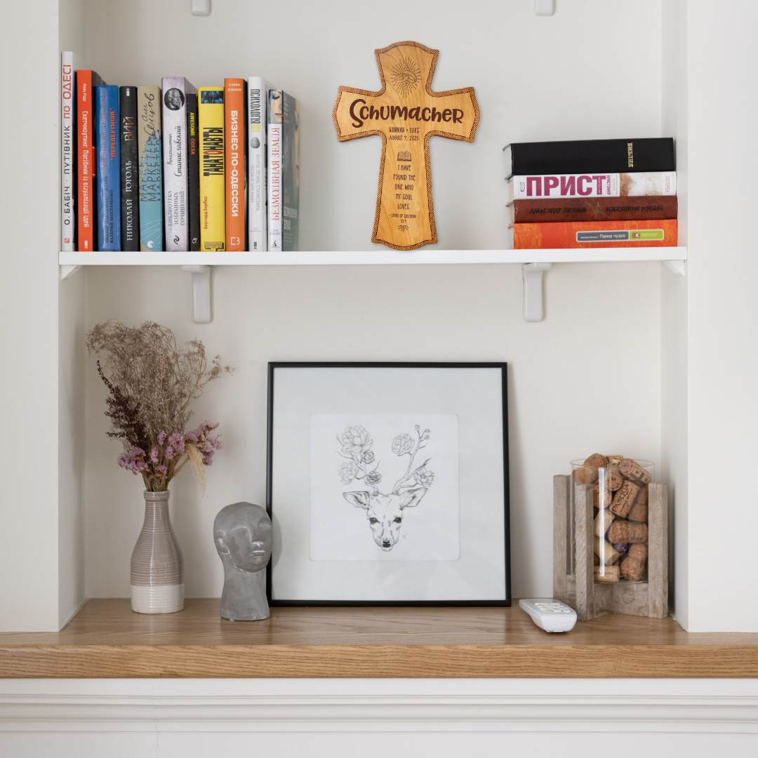 Personalized Wedding Gift - Engraved Marriage Wood Cross