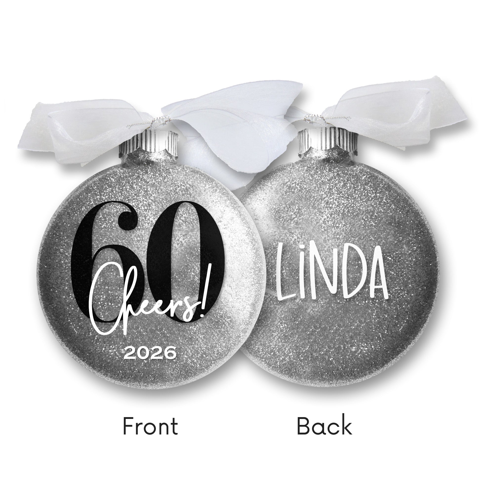 Personalized Glitter Birthday Ornament – Milestone Keepsake