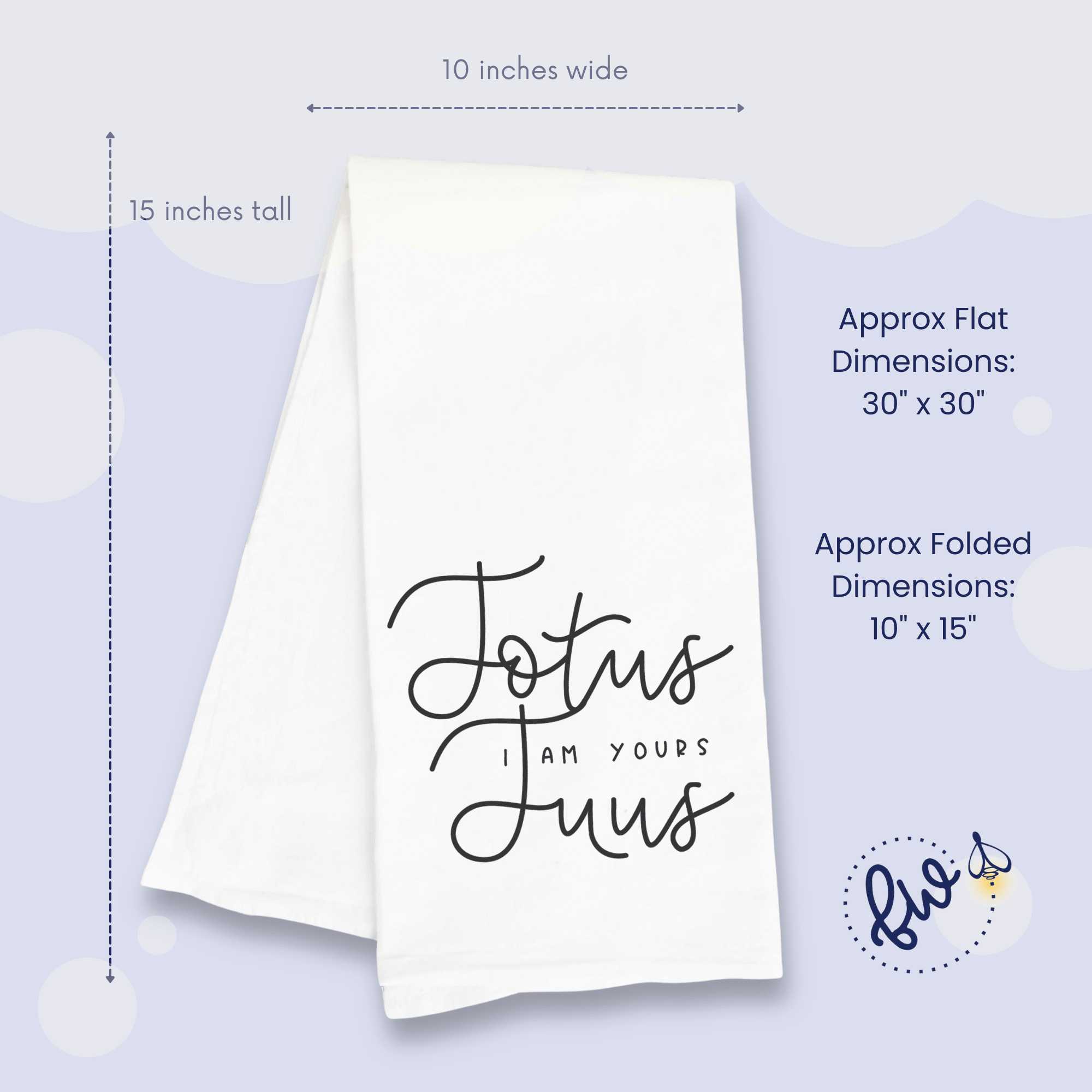 Totus Tuus Catholic Kitchen Towel – Catholic Motto & Marian Devotion - Firefly Wishes