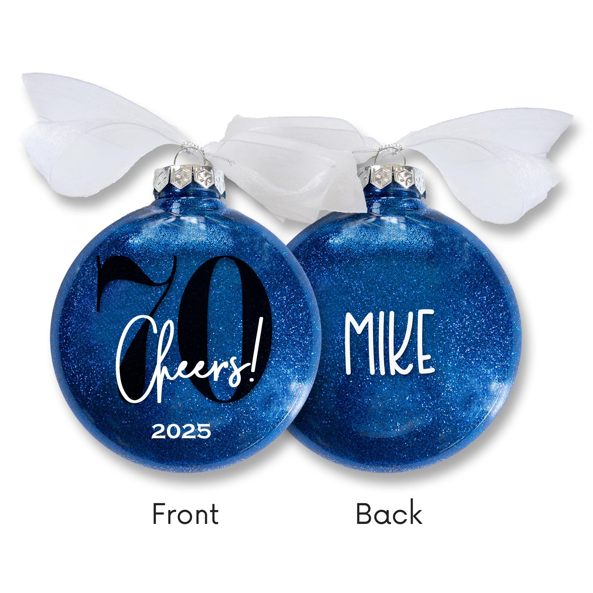 Personalized Glitter Birthday Ornament – Milestone Keepsake