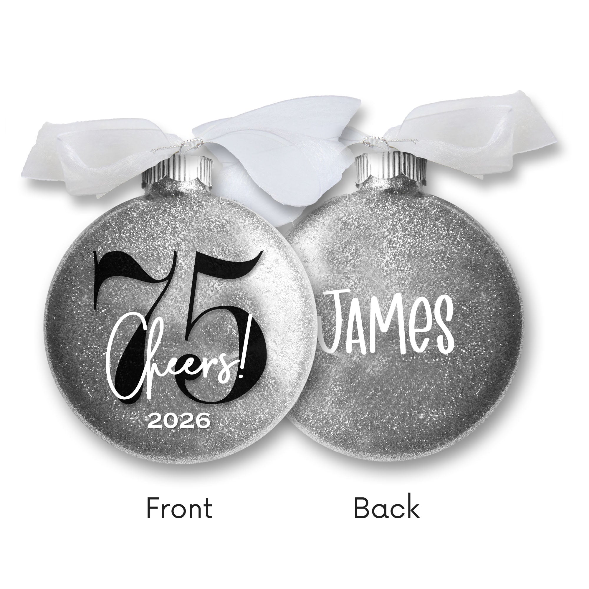 Personalized Glitter Birthday Ornament – Milestone Keepsake