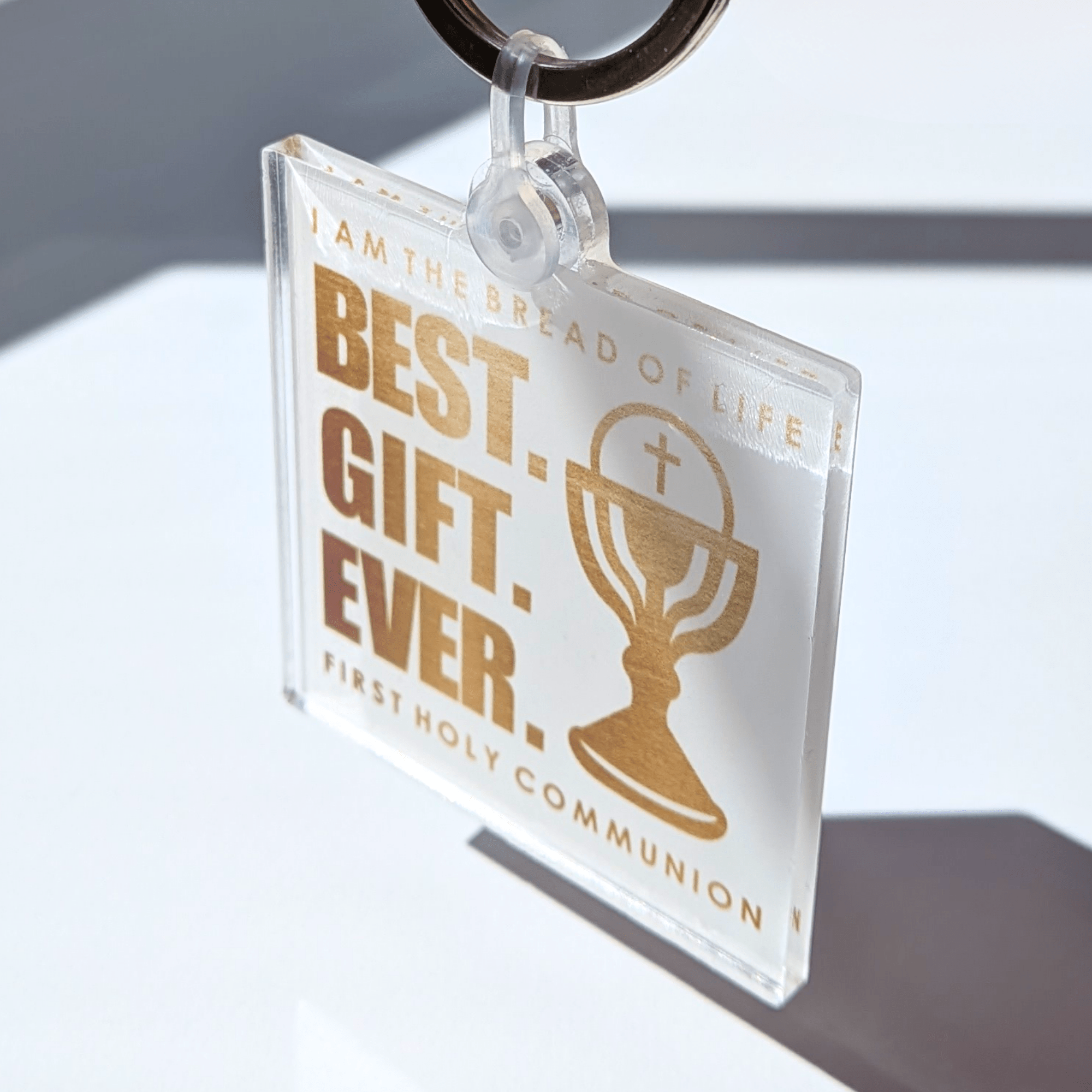 First Holy Communion Keychain Charm for Boys or Girls - Firefly Wishes