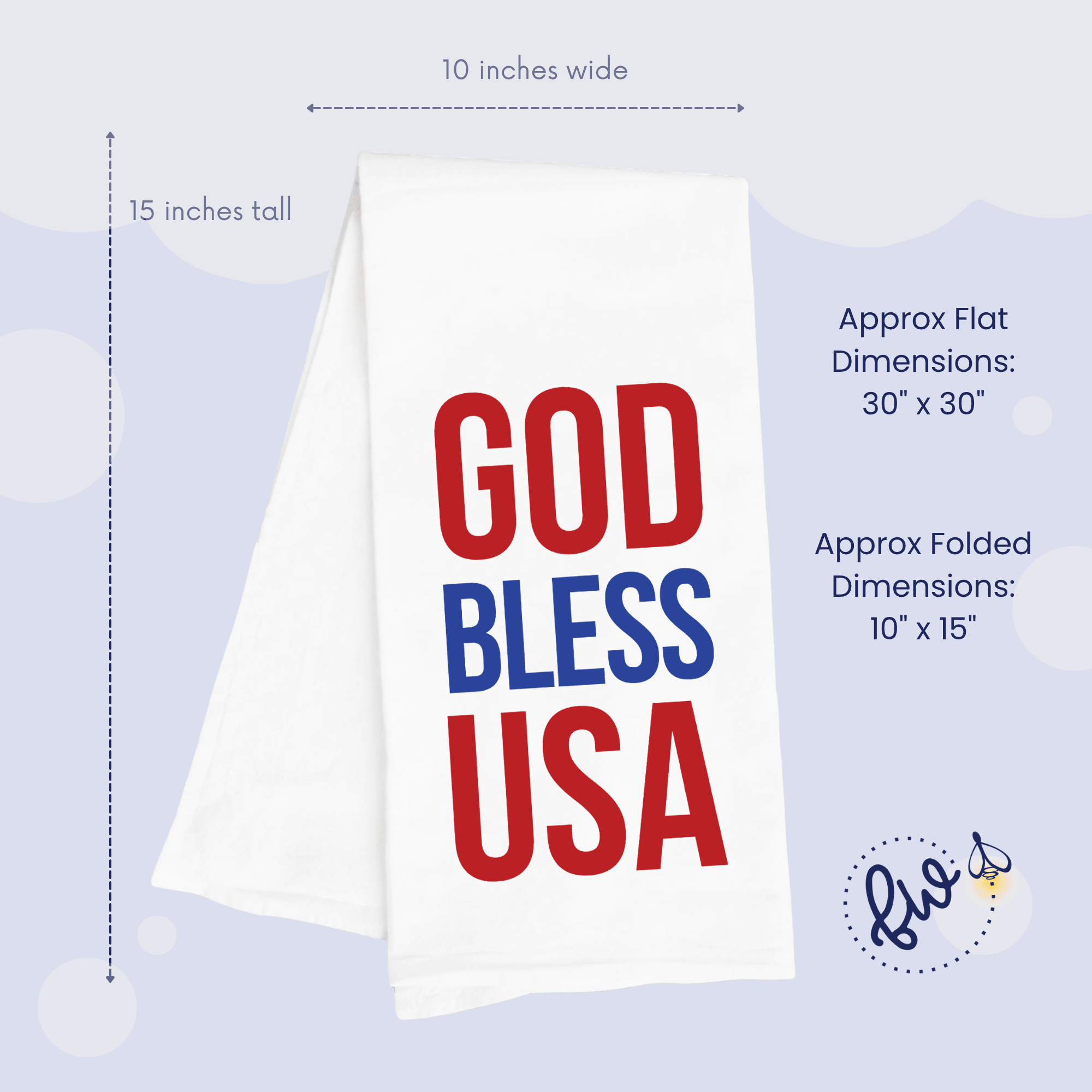 God Bless USA Kitchen Towel - Firefly Wishes