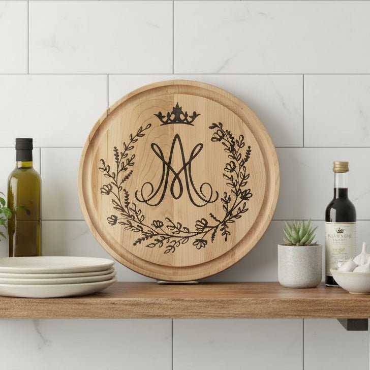 Auspice Maria Cutting Board — Virgin Mary Monogram - Firefly Wishes