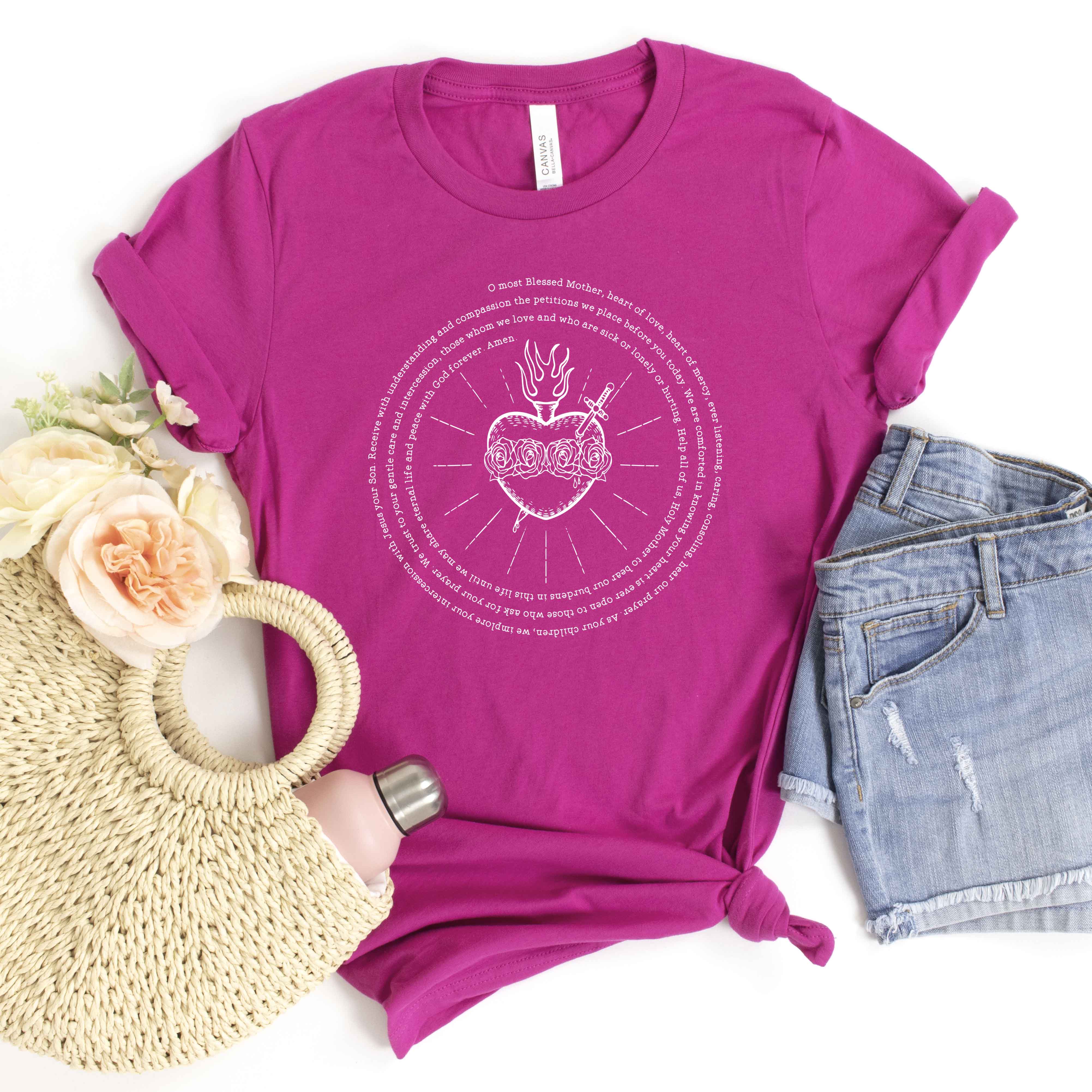 Immaculate Heart of Mary Catholic T-Shirt - Firefly Wishes