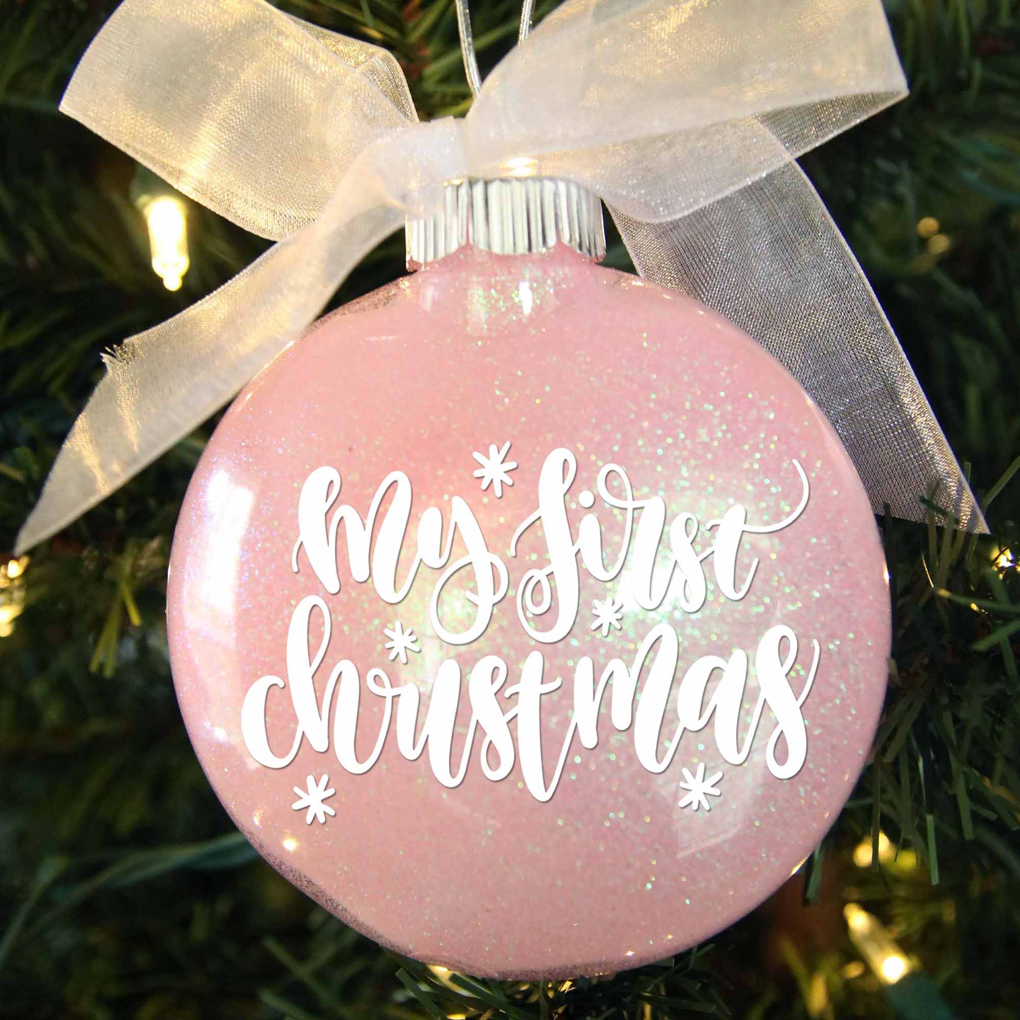 Baby's My First Christmas Glitter Ornament