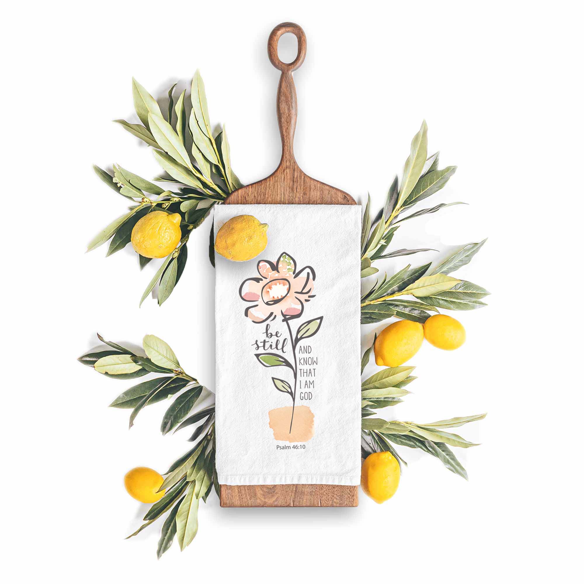 Be Still and Know Kitchen Towel – Psalm 46:10 Christian Gift