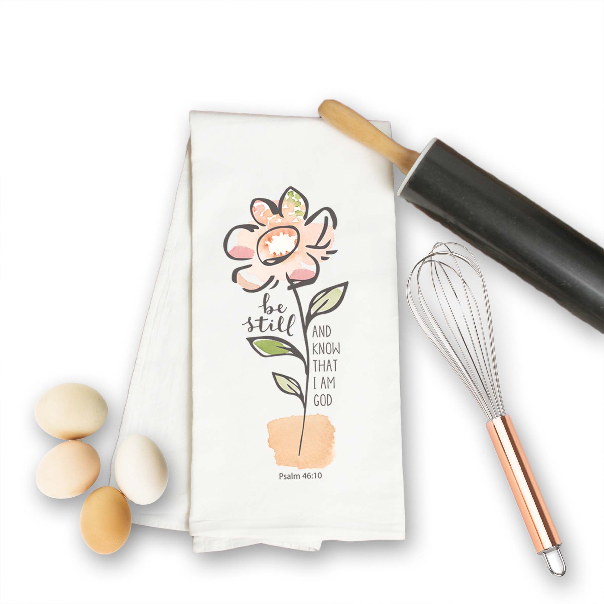 Be Still and Know Kitchen Towel – Psalm 46:10 Christian Gift