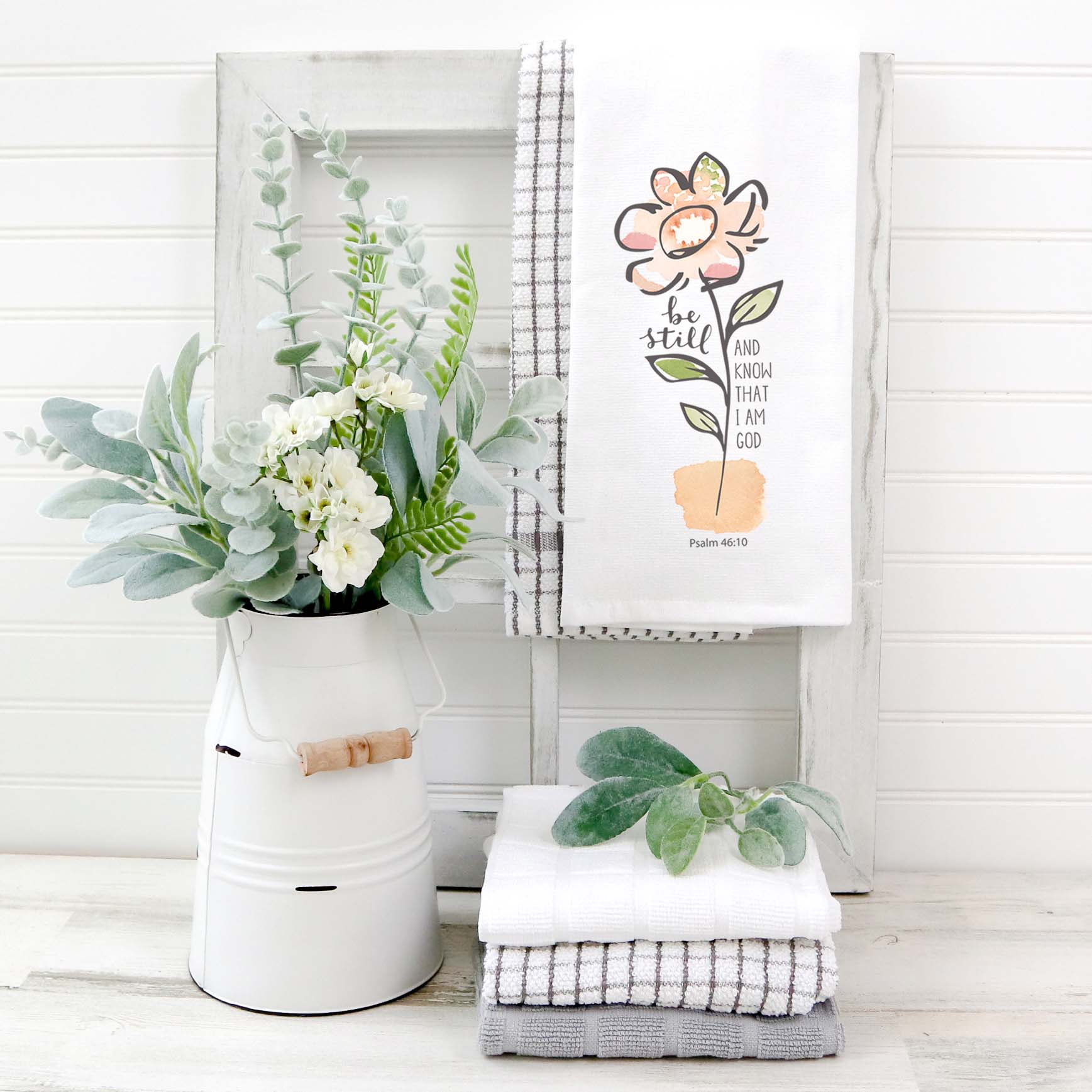 Be Still and Know Kitchen Towel – Psalm 46:10 Christian Gift