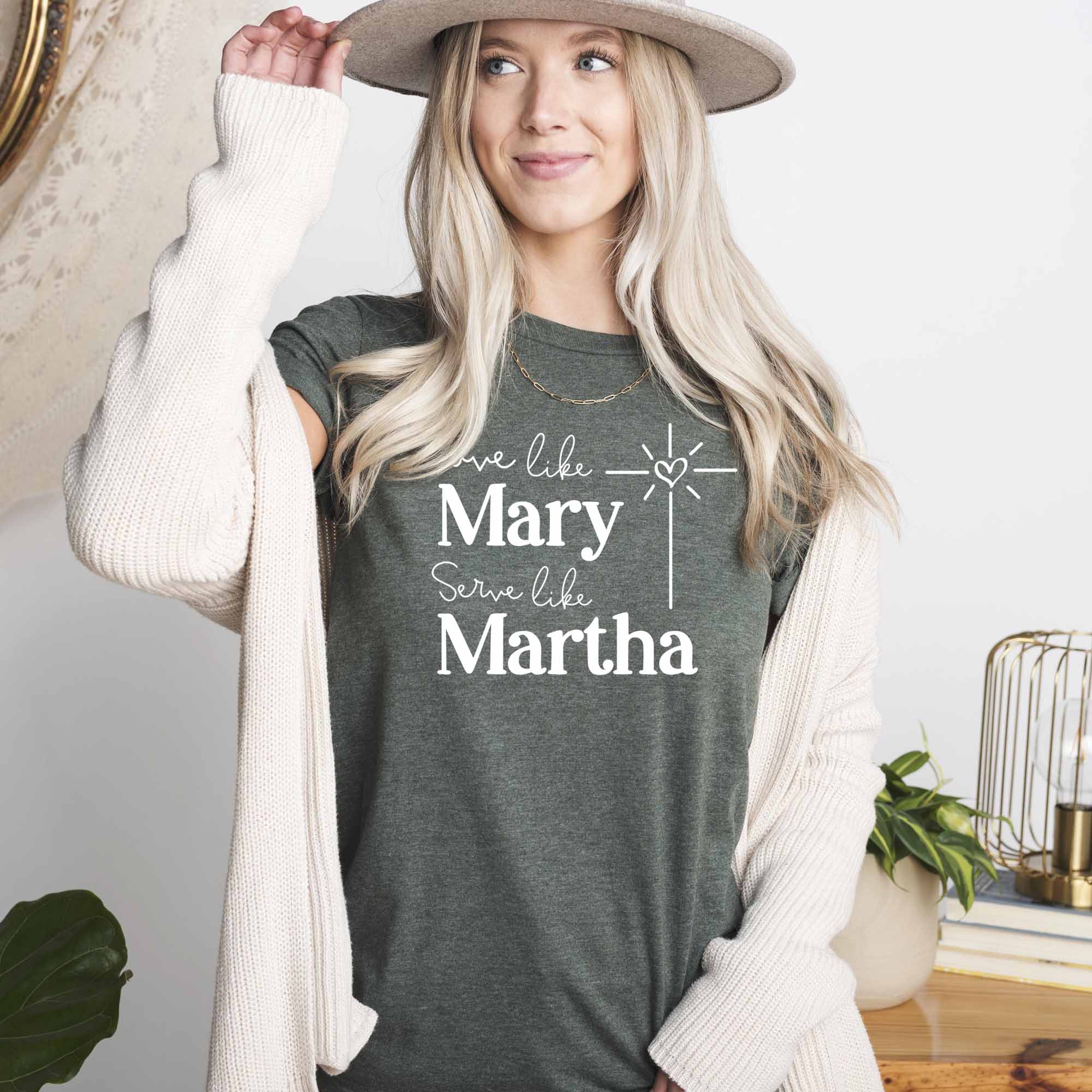 Love Like Mary, Serve Like Martha T-Shirt - Firefly Wishes