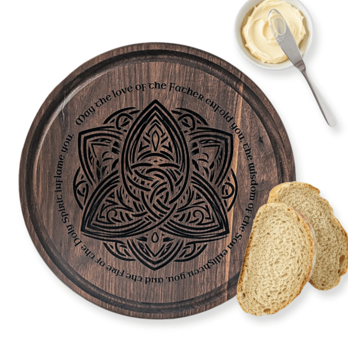 Celtic Trinity Knot Cutting Board — Irish Blessing - Firefly Wishes