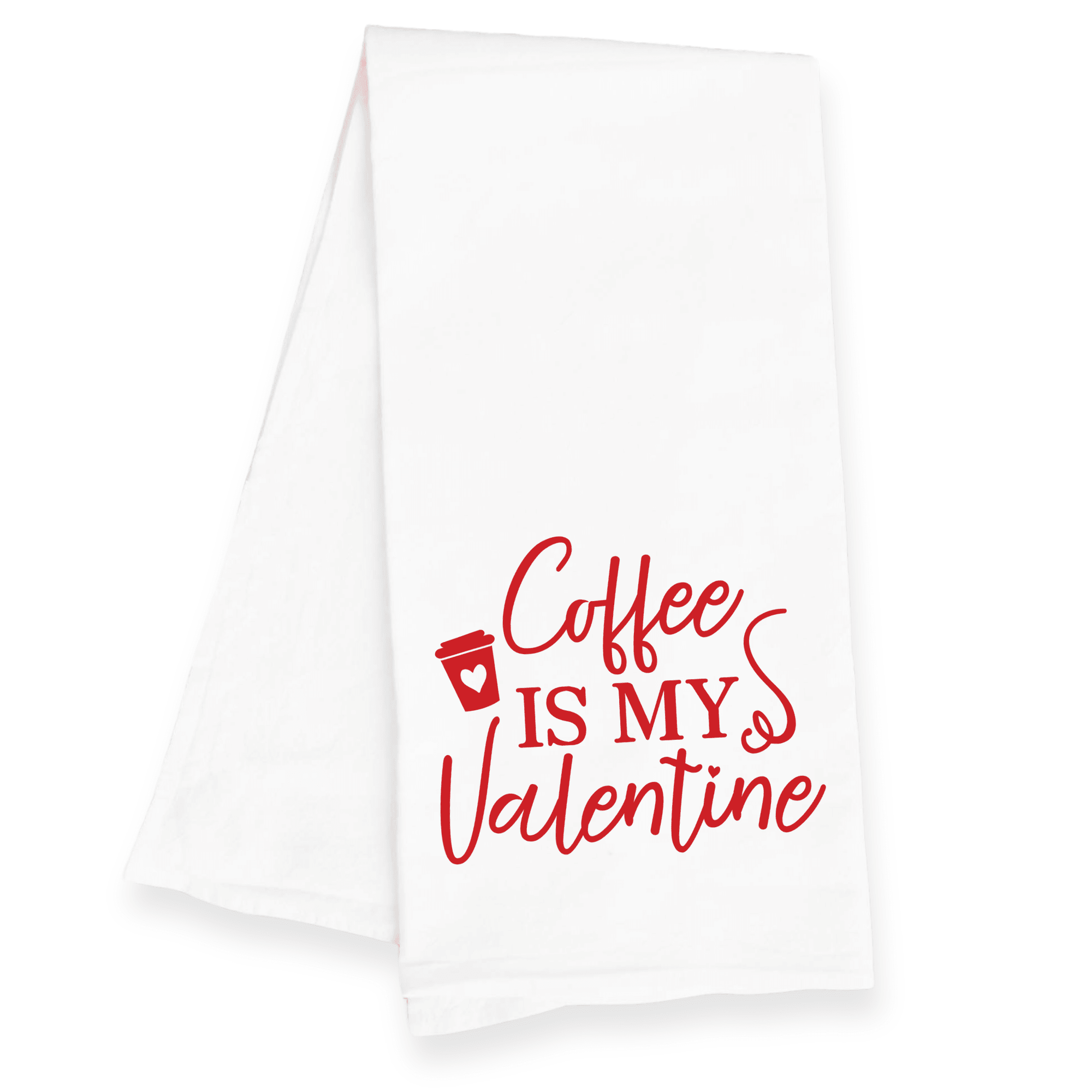 Valentine's Day Kitchen Towel - Coffee is My Valentine - Firefly Wishes