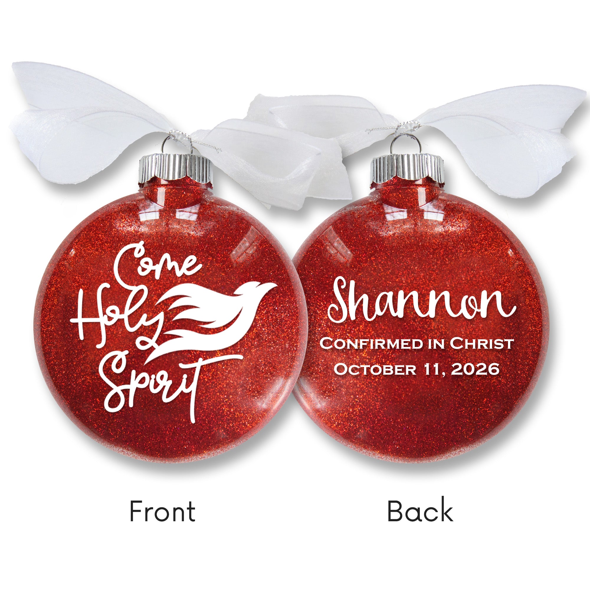 Confirmation Glitter Christmas Ornament