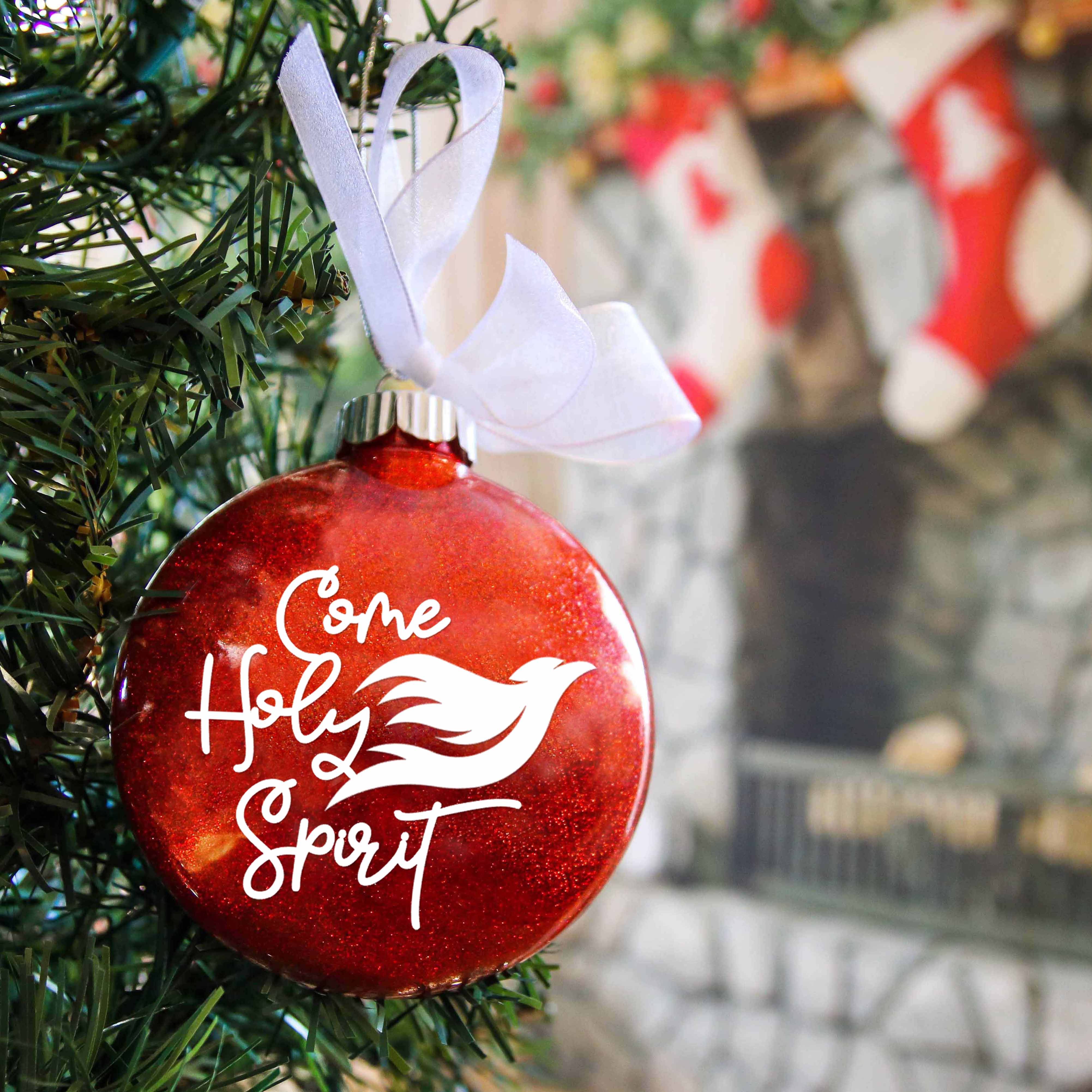 Confirmation Glitter Christmas Ornament - Firefly Wishes