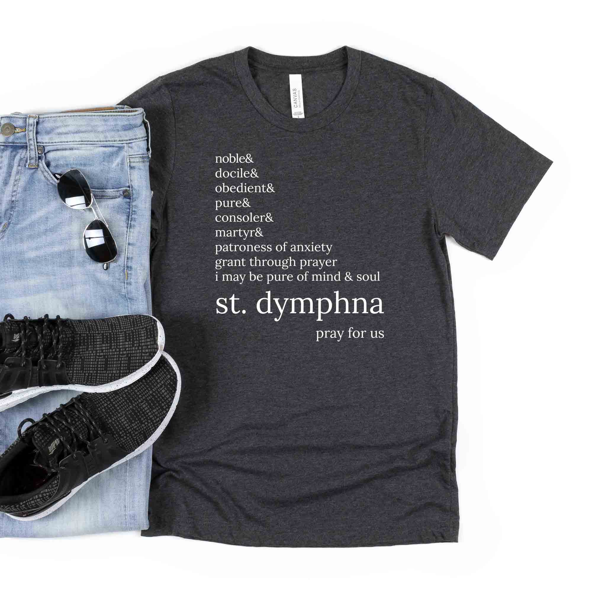St. Dymphna Catholic Saint T-Shirt - Firefly Wishes