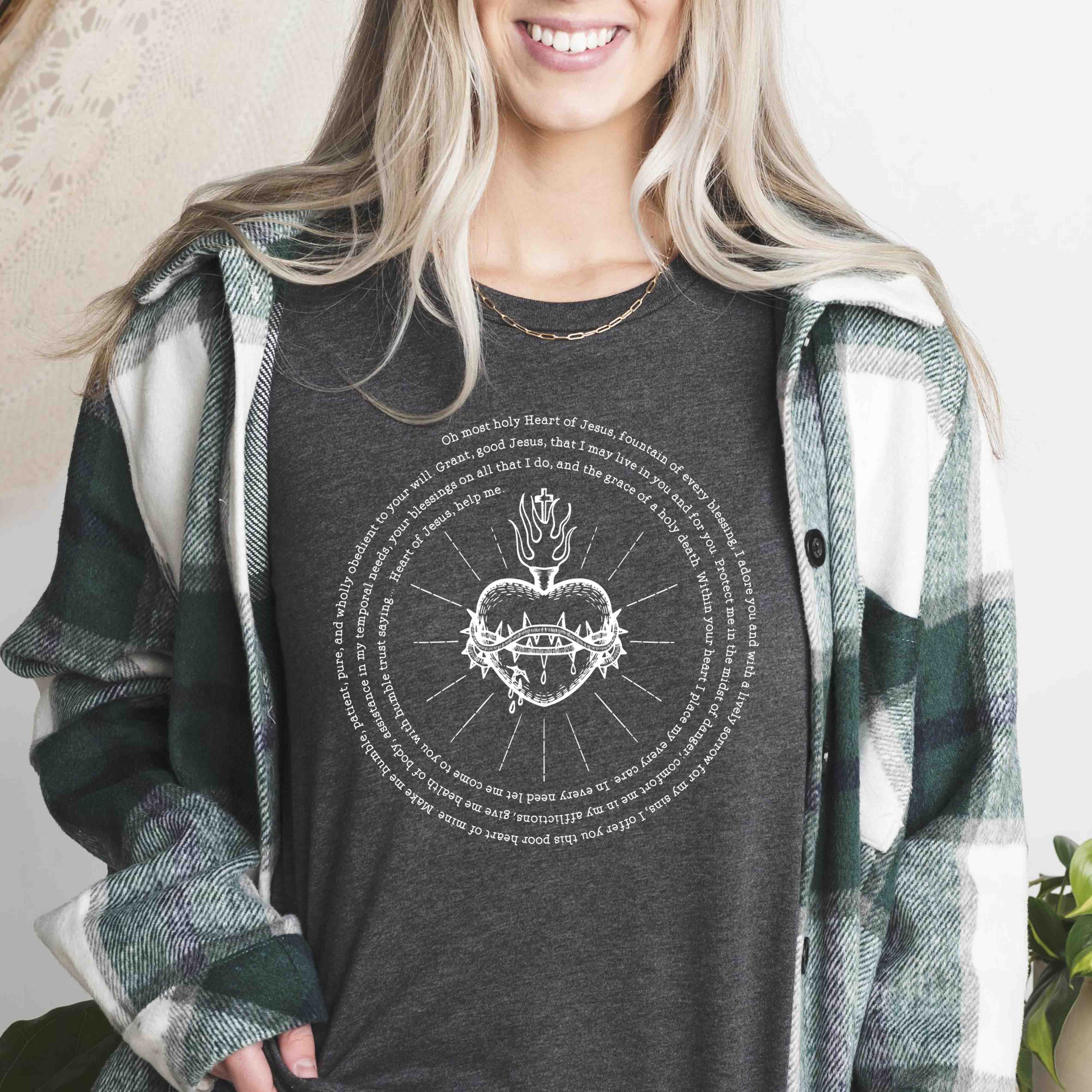 Sacred Heart of Jesus Catholic T-Shirt - Firefly Wishes