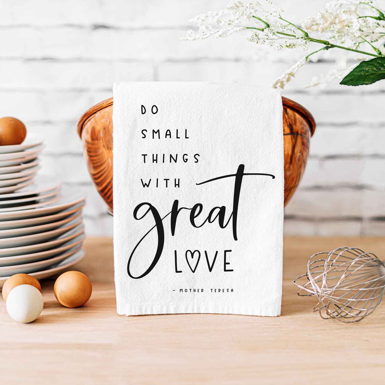 Do Small Things With Great Love Kitchen Towel - Firefly Wishes