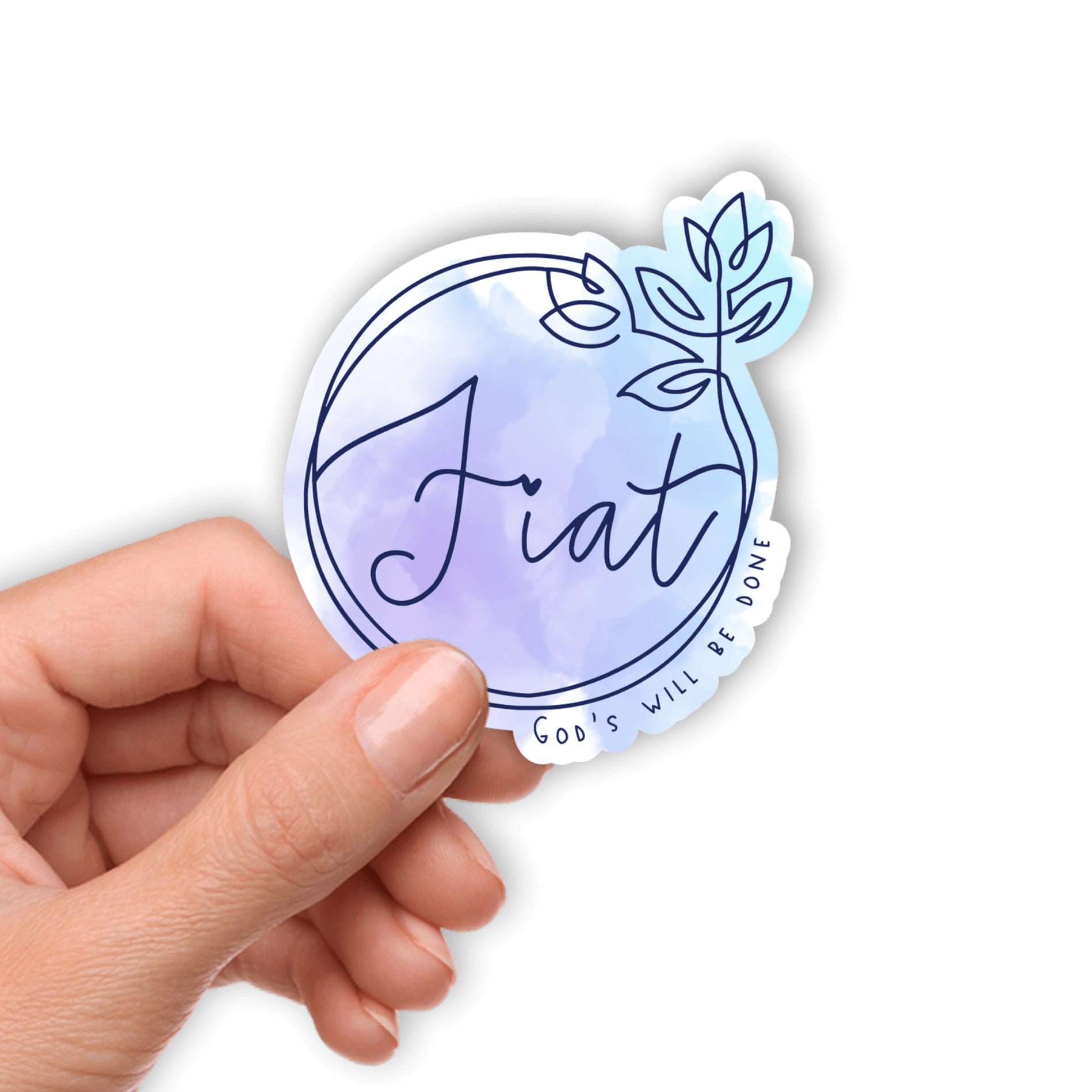 Fiat Catholic Sticker – Marian “Yes” & Faith Inspiration - Firefly Wishes