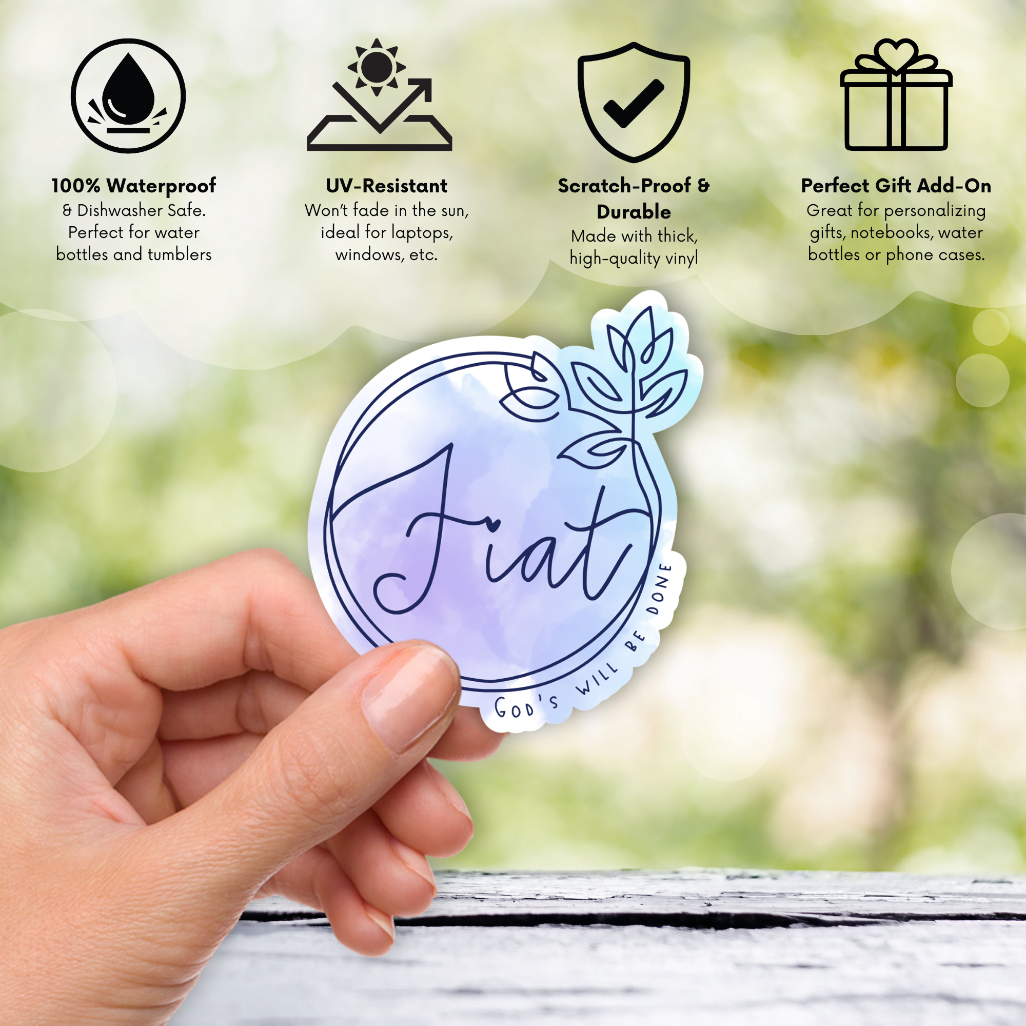Fiat Catholic Sticker – Marian “Yes” & Faith Inspiration