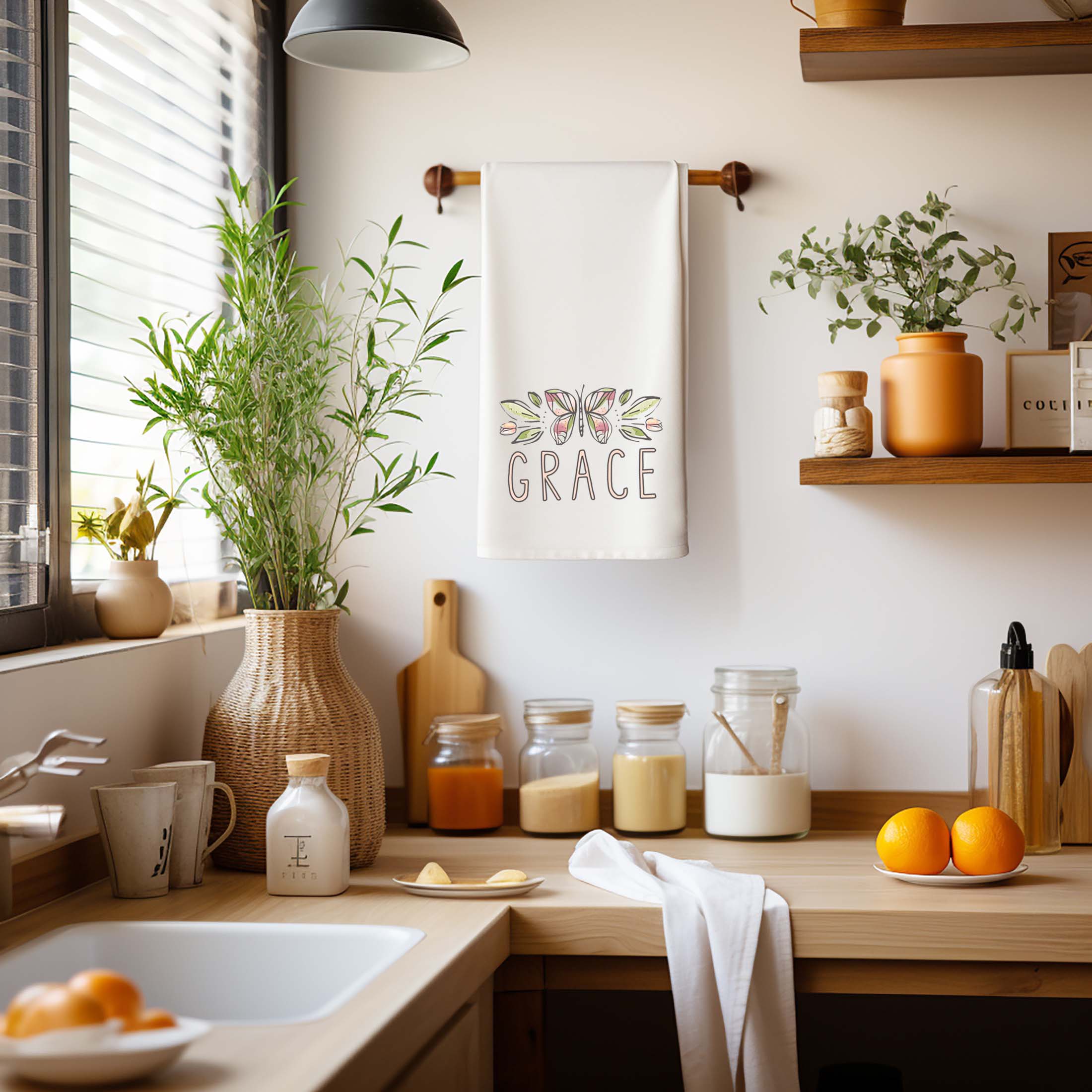 Grace Kitchen Towel – Christian Gift for Women & Home - Firefly Wishes