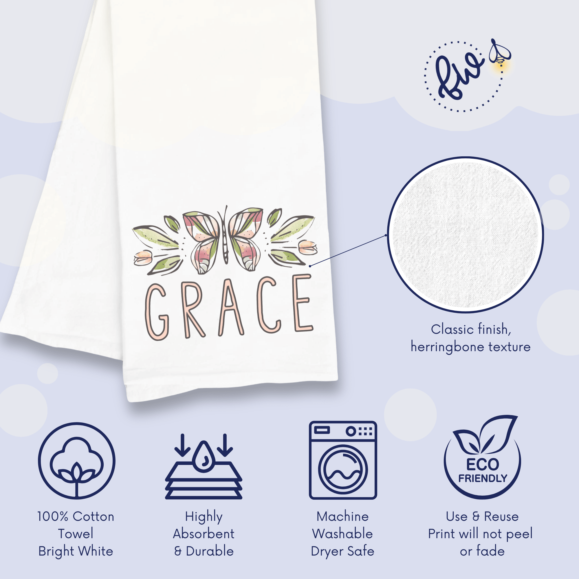 Grace Kitchen Towel – Christian Gift for Women & Home - Firefly Wishes