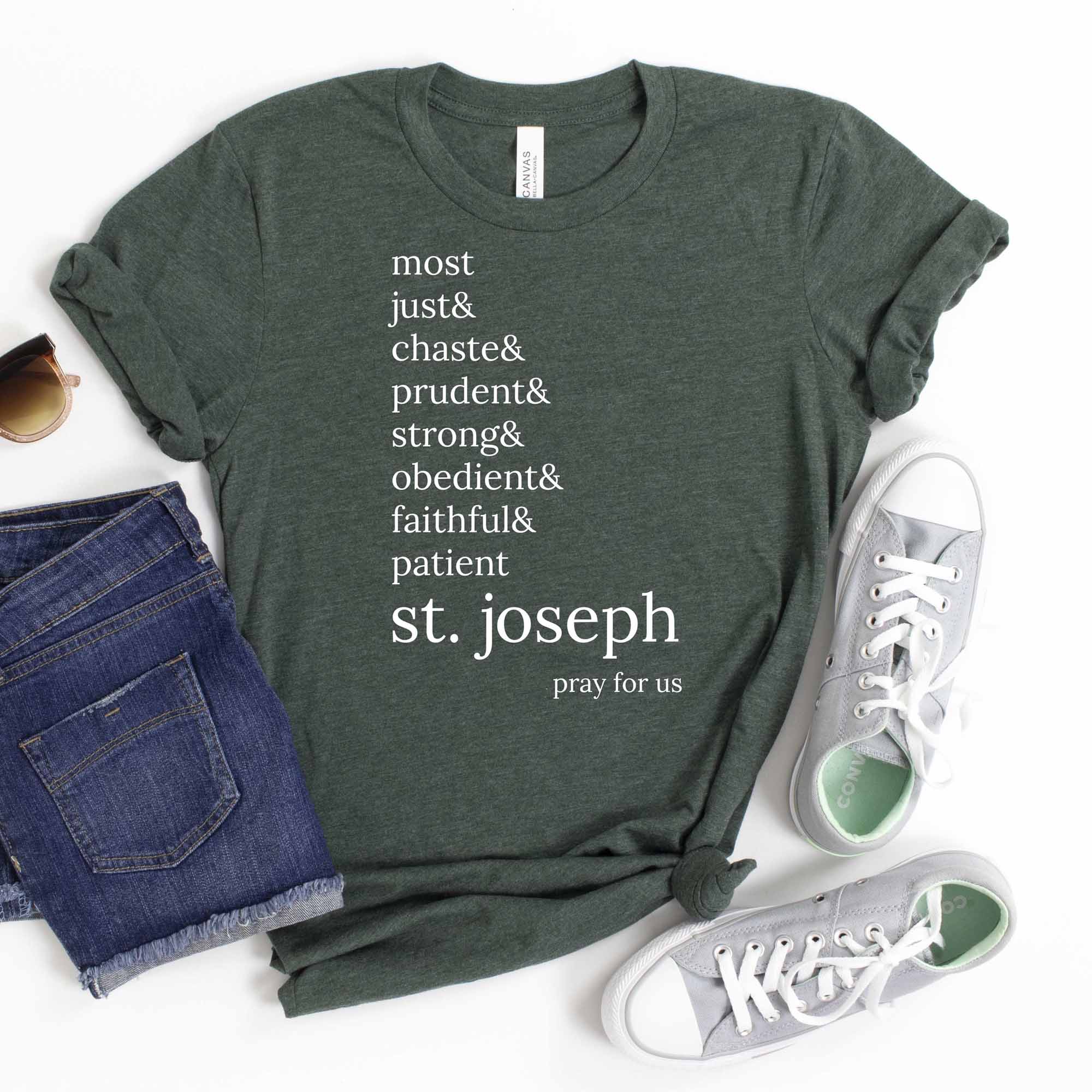 St. Joseph Catholic Saint T-Shirt - Firefly Wishes