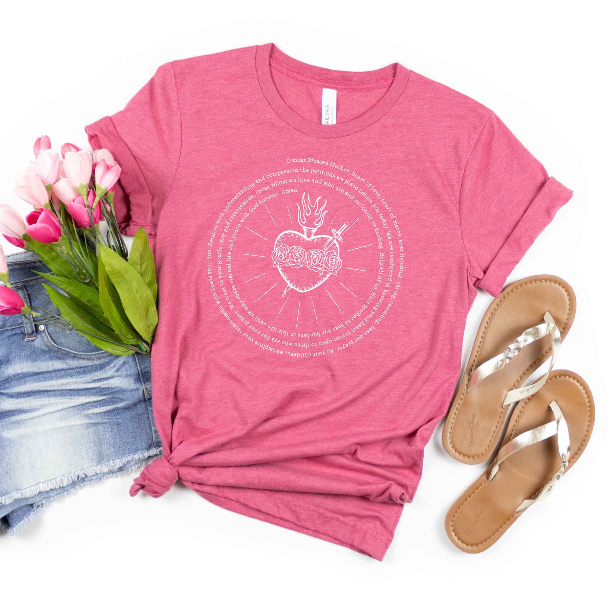 Immaculate Heart of Mary Catholic T-Shirt - Firefly Wishes