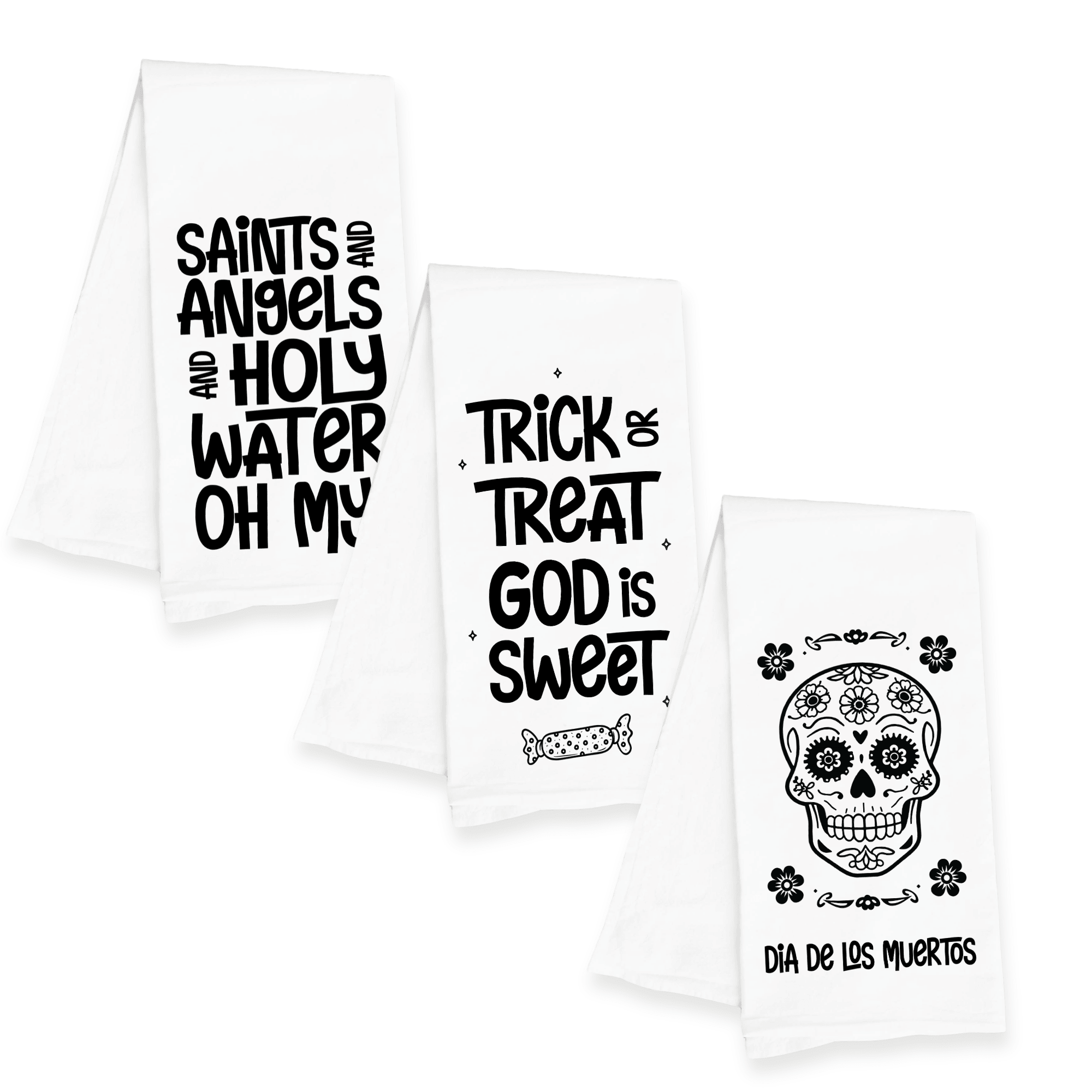 Halloween + All Saints’ Day Kitchen Towel Bundle - Firefly Wishes