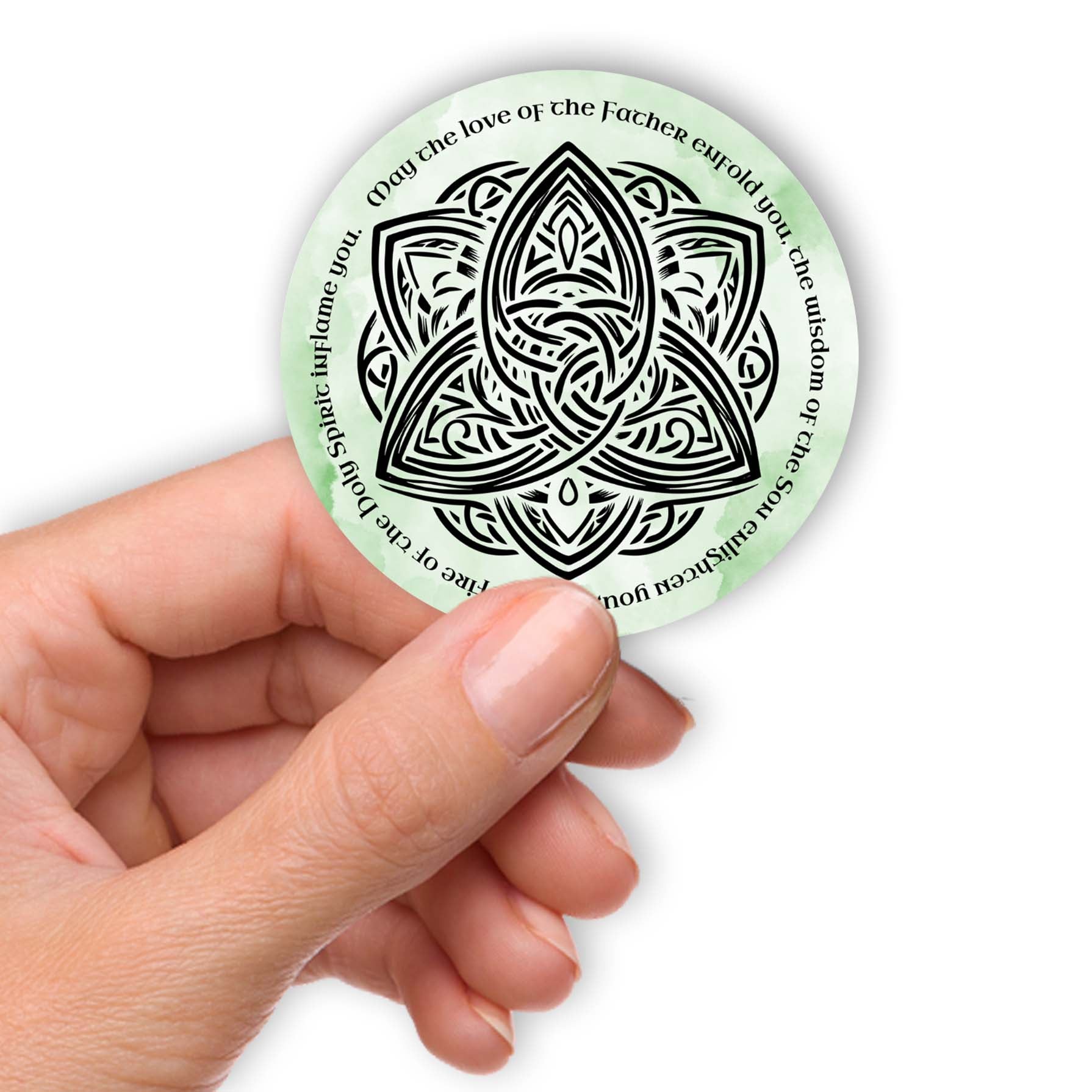 Celtic Knot Waterproof Vinyl Sticker -  Irish Faith & Trinity Symbol