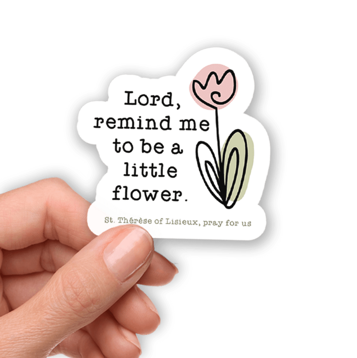 St. Thérèse of Lisieux Catholic Vinyl Waterproof Sticker - Firefly Wishes