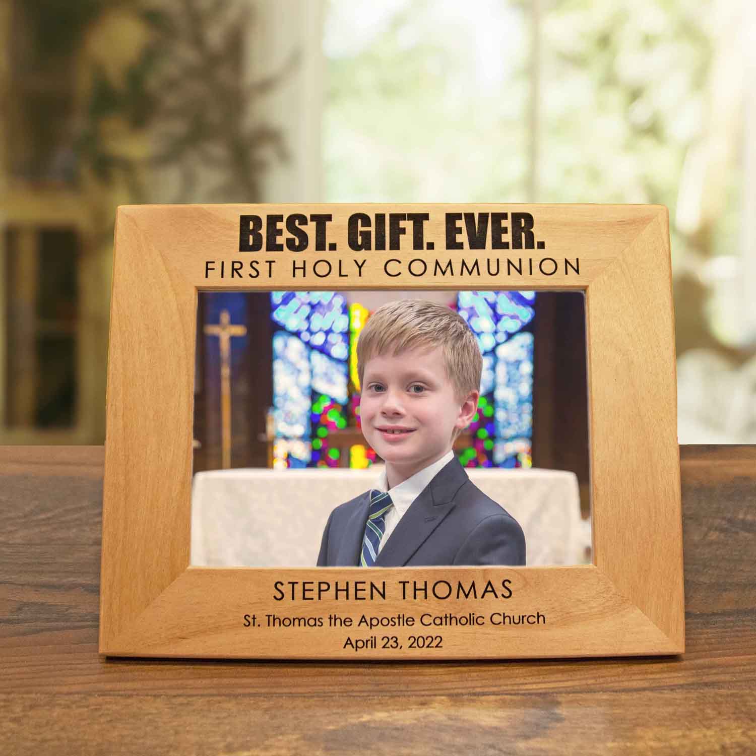 First Holy Communion Wood Picture Frame - Best Gift Ever