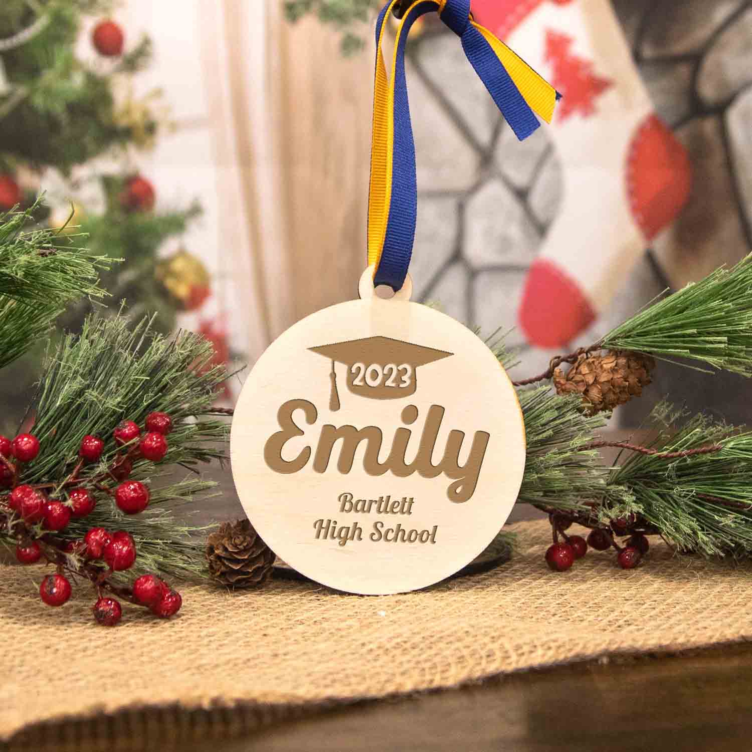 Graduation Wood Christmas Ornament
