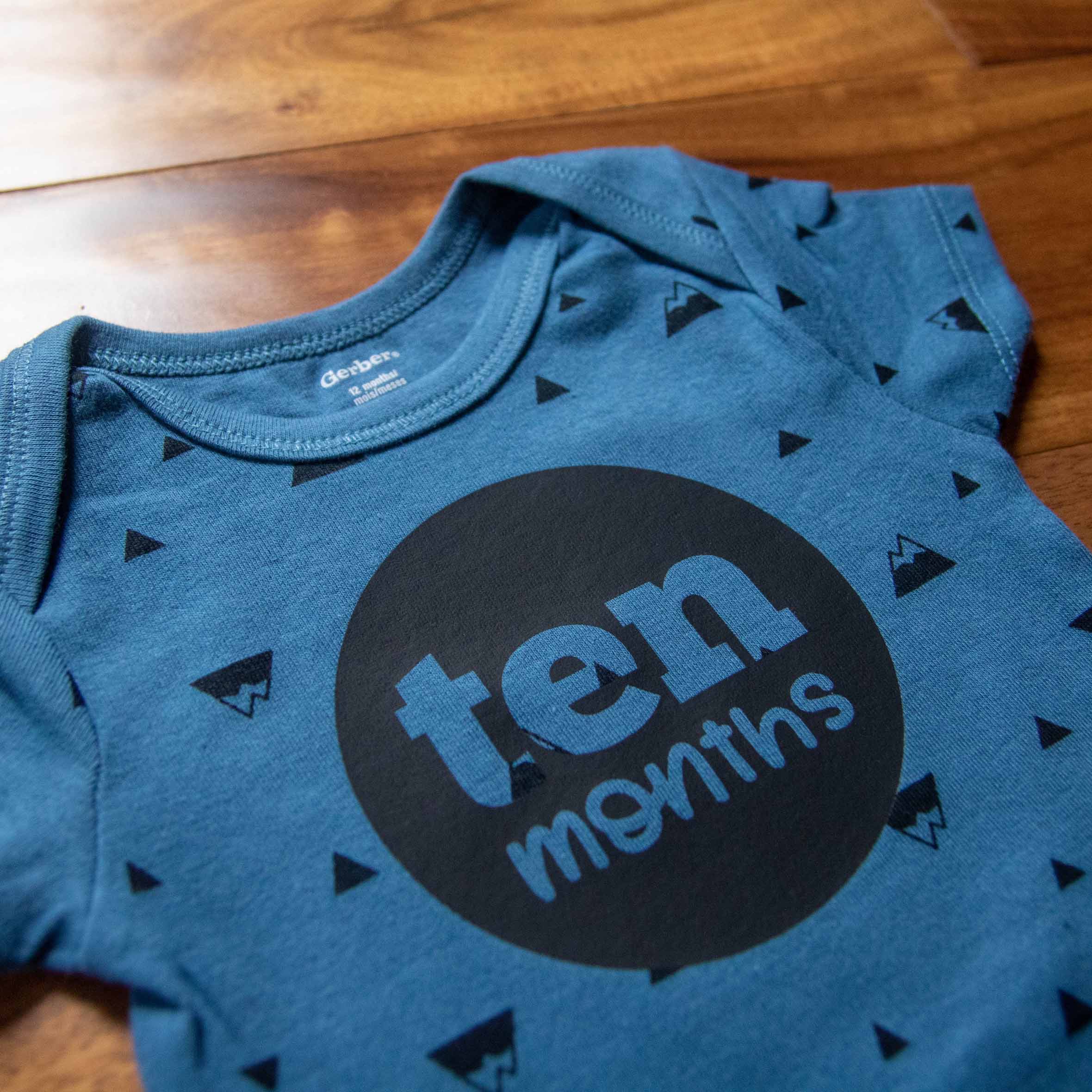 Baby Boy Monthly Photo Onesies - Set of 12: Badger Adventure - Firefly Wishes