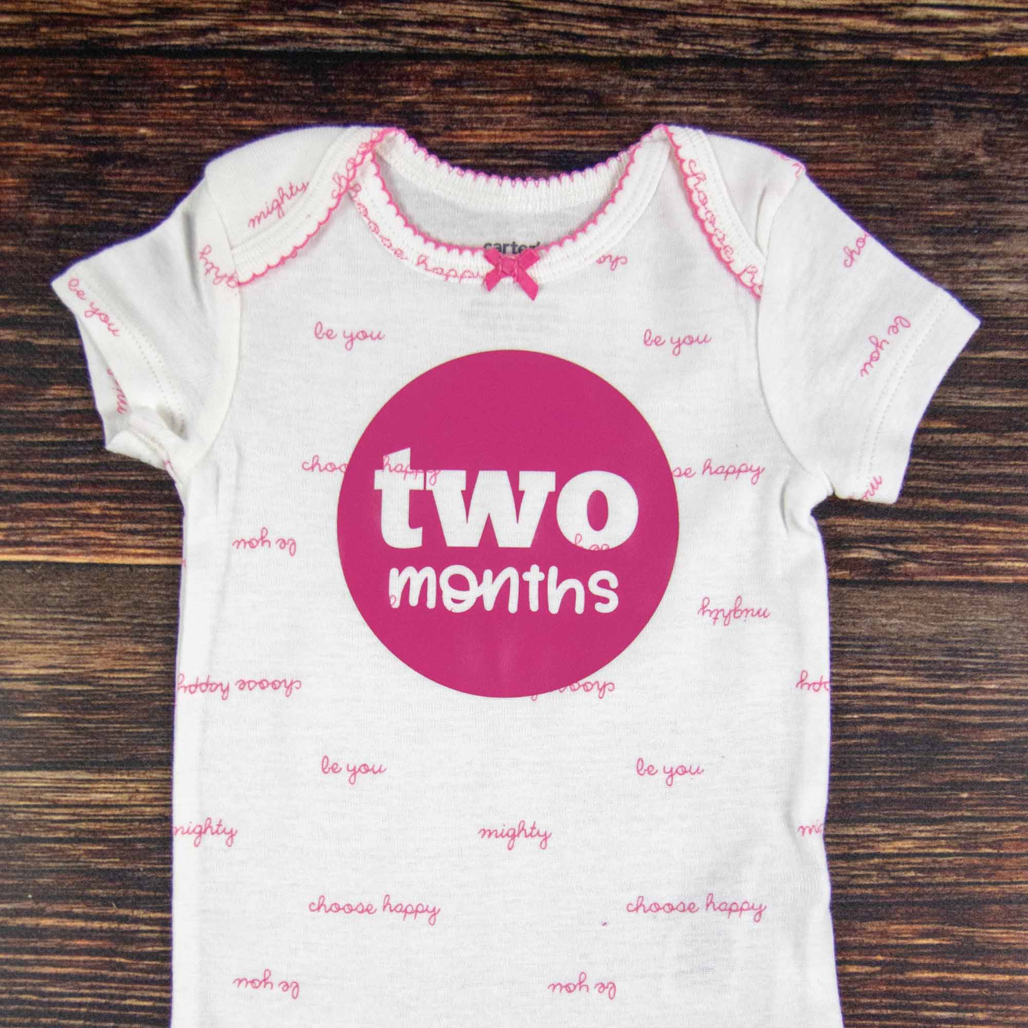 Baby Girl Monthly Photo Bodysuit Set – Unicorns, Dinosaurs & Jungle Animals - Firefly Wishes