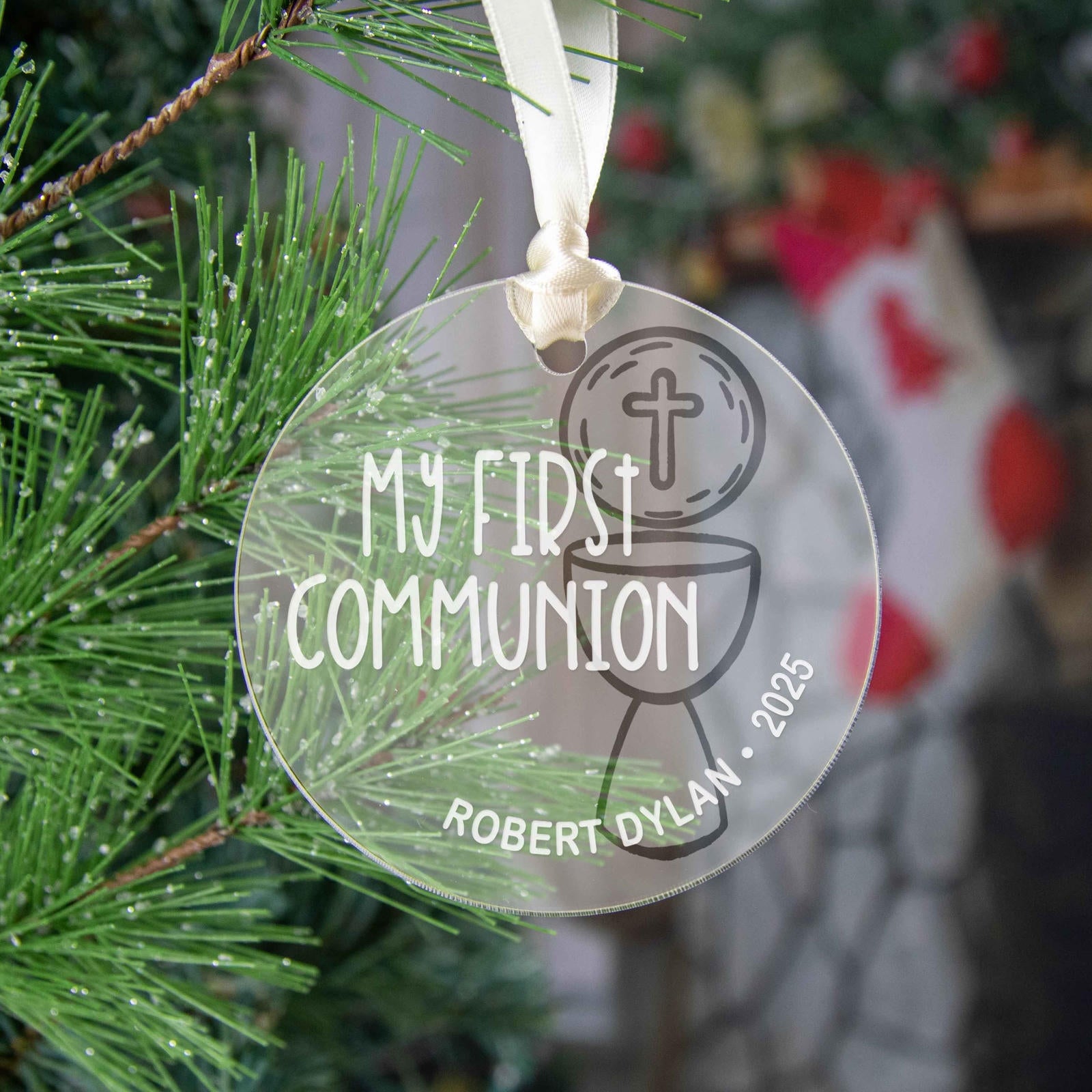 My First Communion Acrylic Christmas Ornament (Classic Chalice)