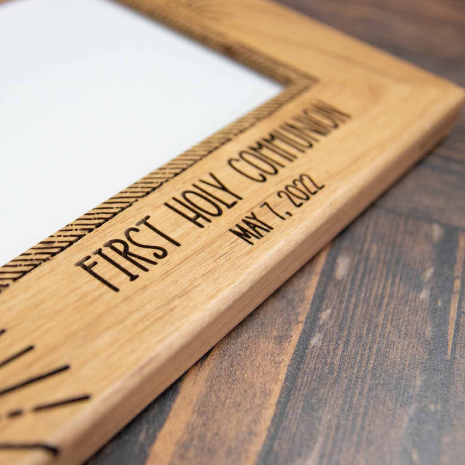 First Holy Communion Wood Picture Frame - Radiant Eucharist - Firefly Wishes