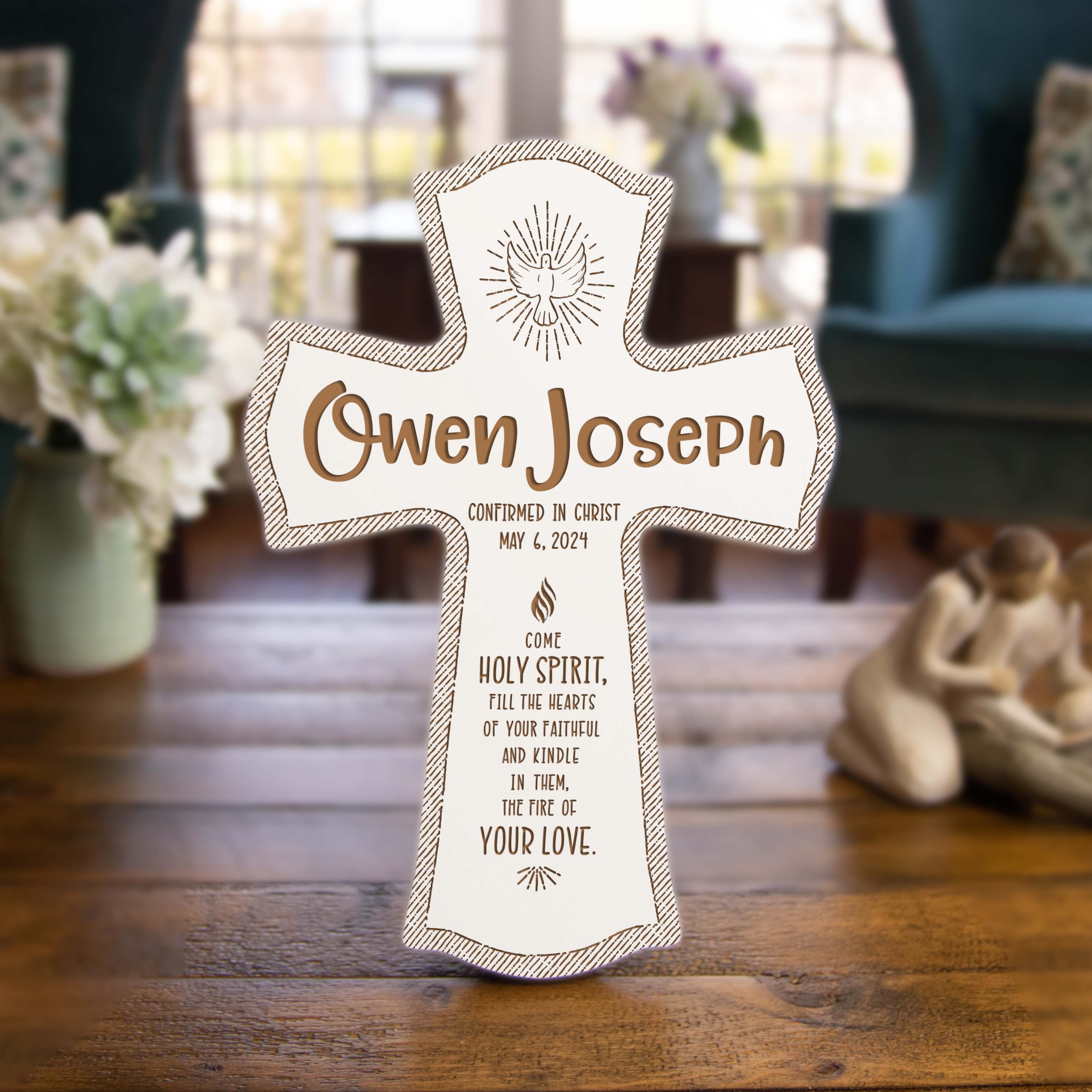 Confirmation Personalized Wood Cross - Engraved Religious Keepsake Gift