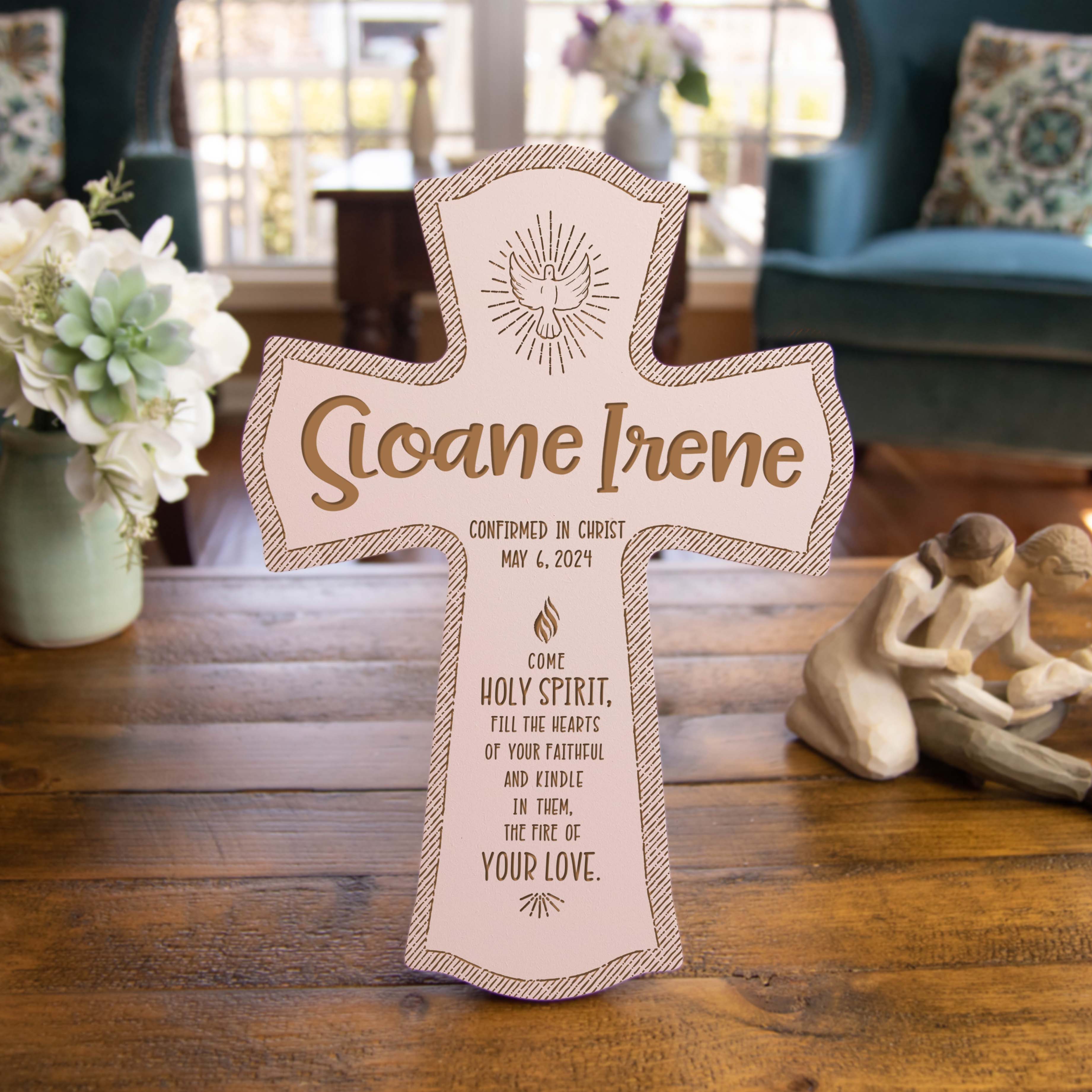 Confirmation Personalized Wood Cross - Engraved Religious Keepsake Gift