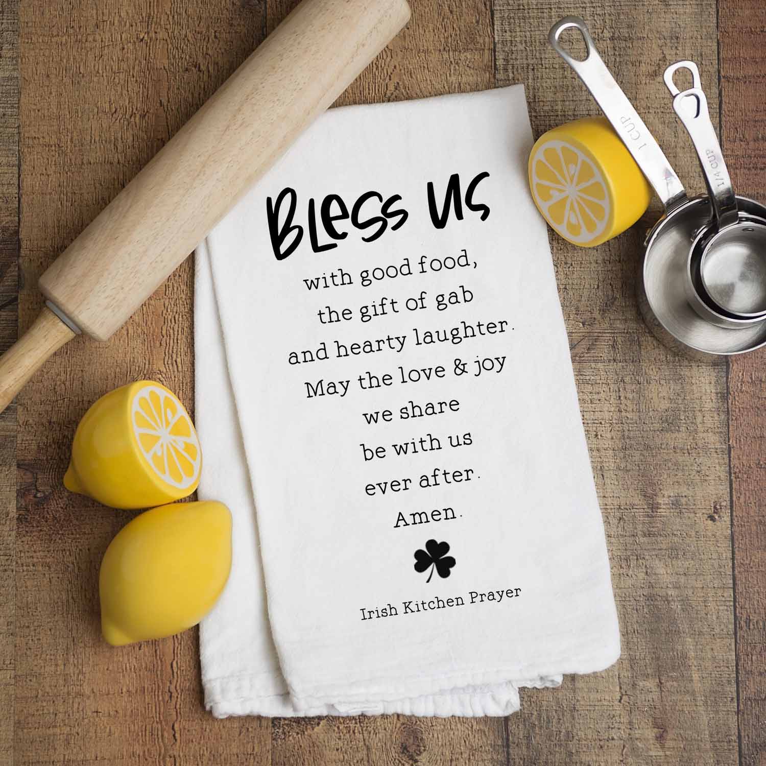 Irish Kitchen Prayer Kitchen Towel - Firefly Wishes