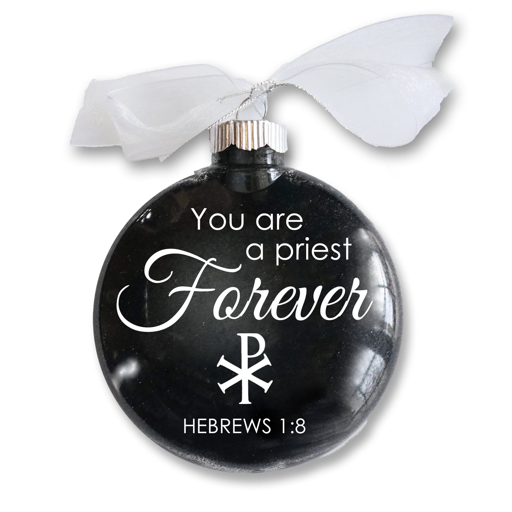 Catholic Priest Glitter Christmas Ornament