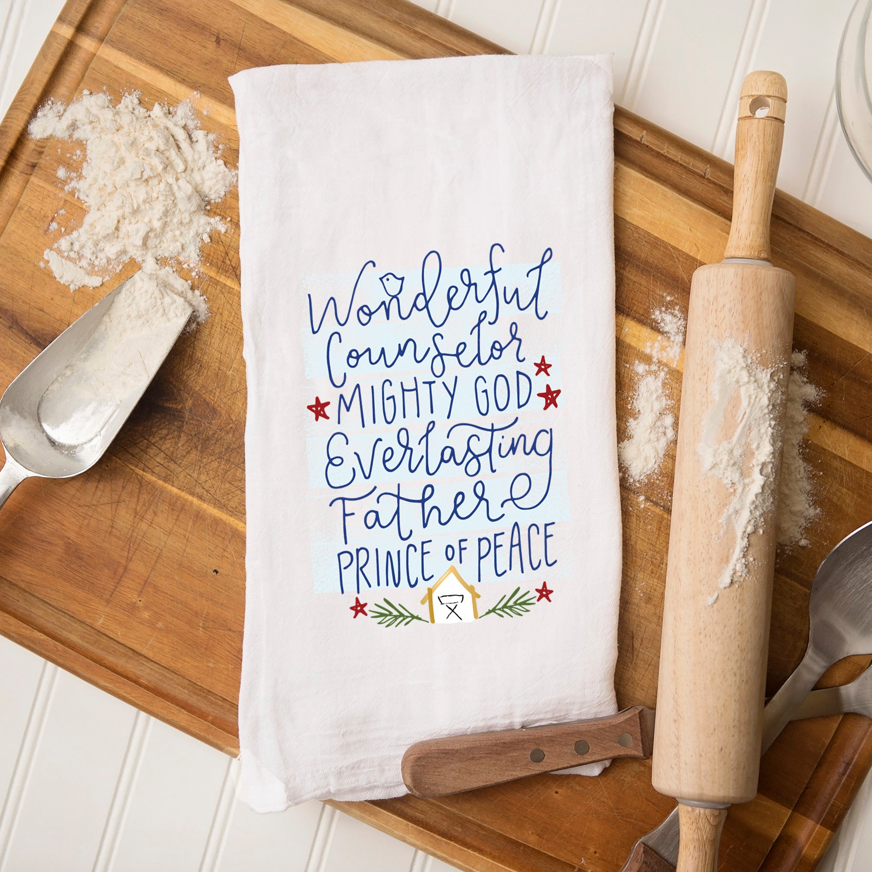 Christian Christmas Kitchen Towel – Isaiah 9:6 Prince of Peace