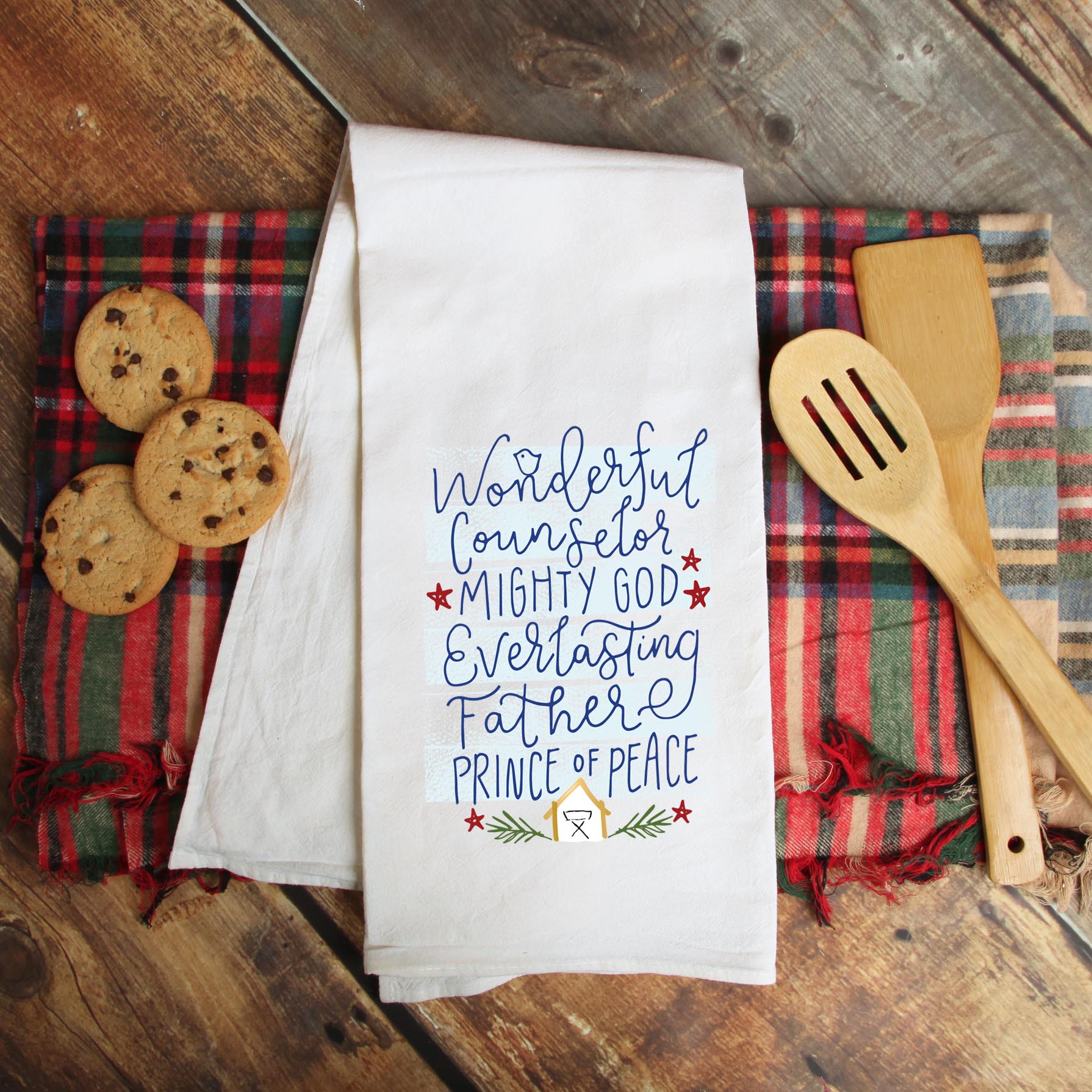 Christian Christmas Kitchen Towel – Isaiah 9:6 Prince of Peace - Firefly Wishes