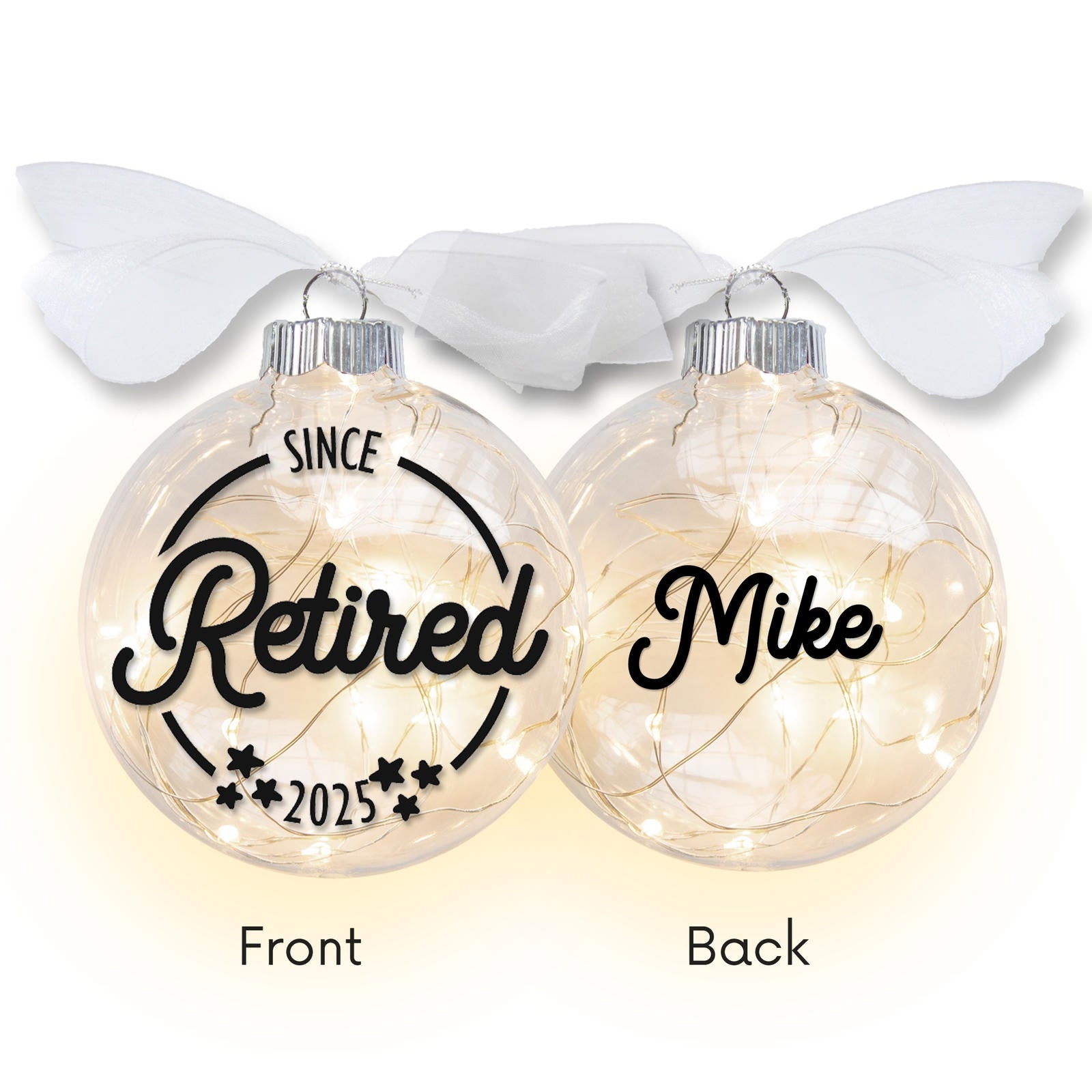 Retirement Lighted Christmas Ornament